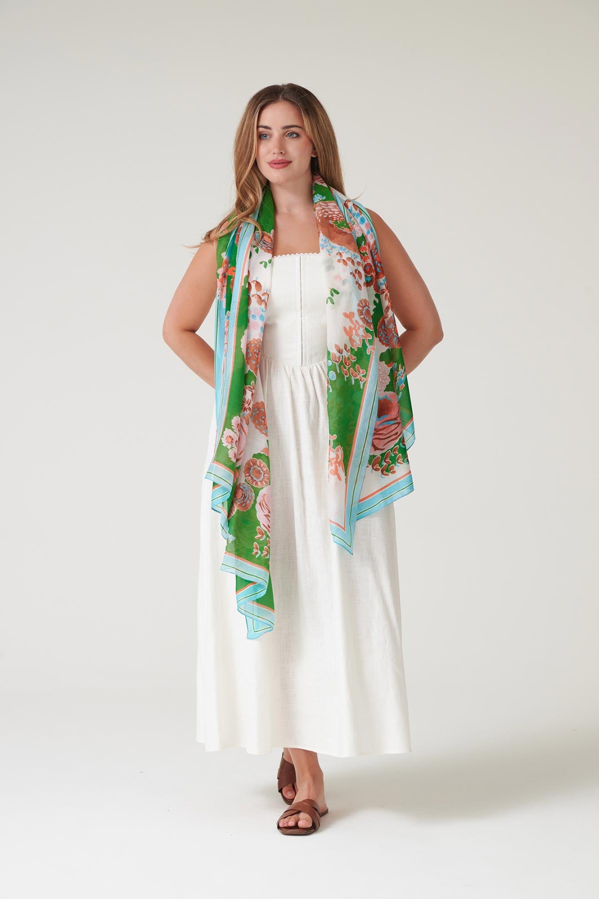 50% Lenzing Modal 50% Bemberg Cupro fashion scarf