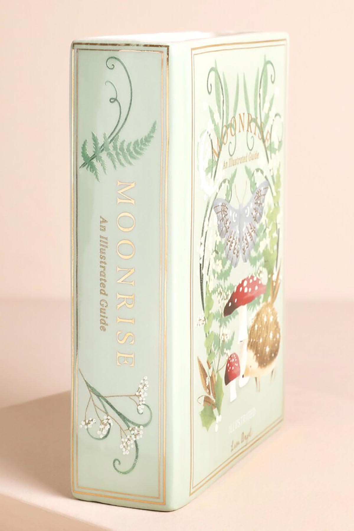 Lisa Angel Ceramic Moonrise Woodland Book Vase side view