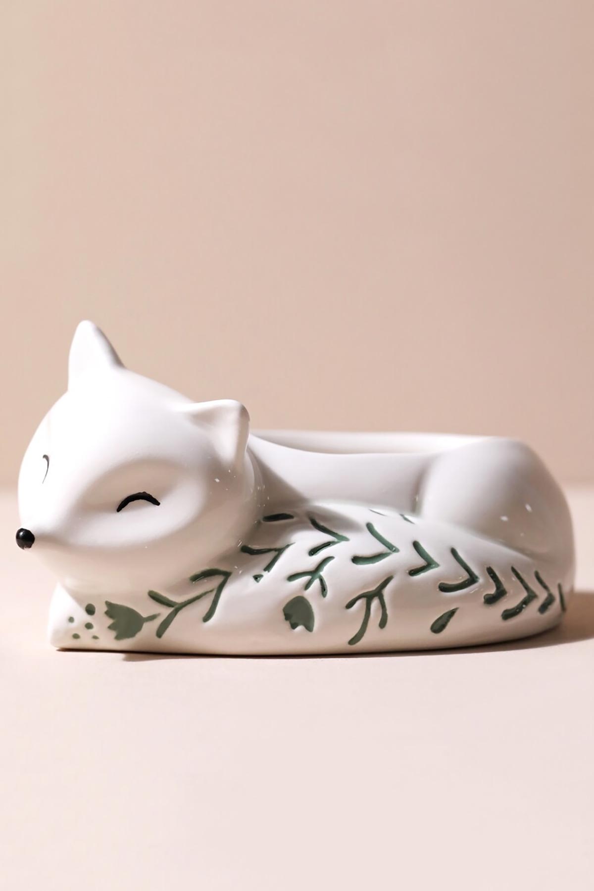 Lisa Angel small ceramic sleeping fox planter
