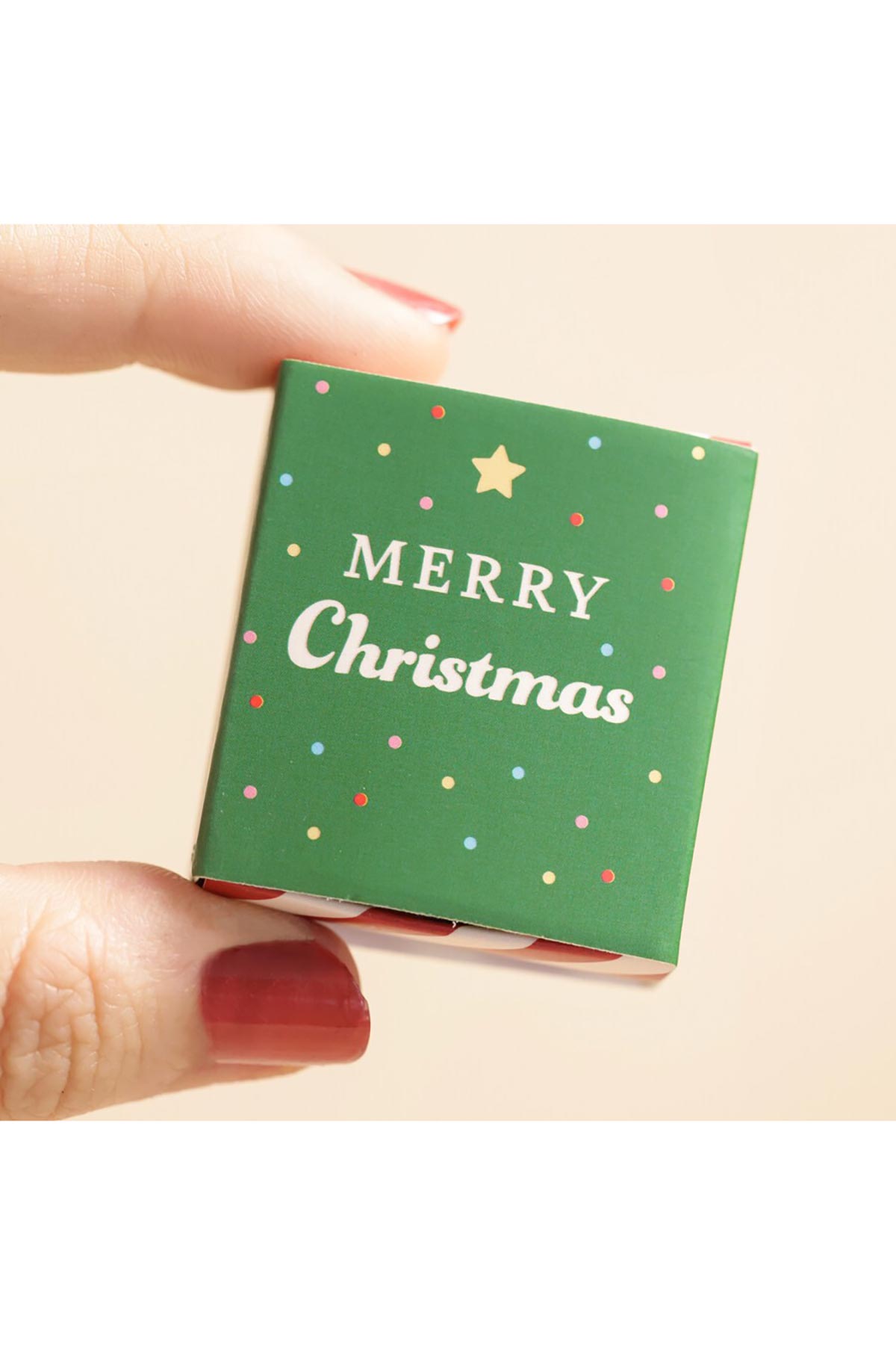 Lisa Angel Tiny Matchbox Ceramic Token Christmas Tree box