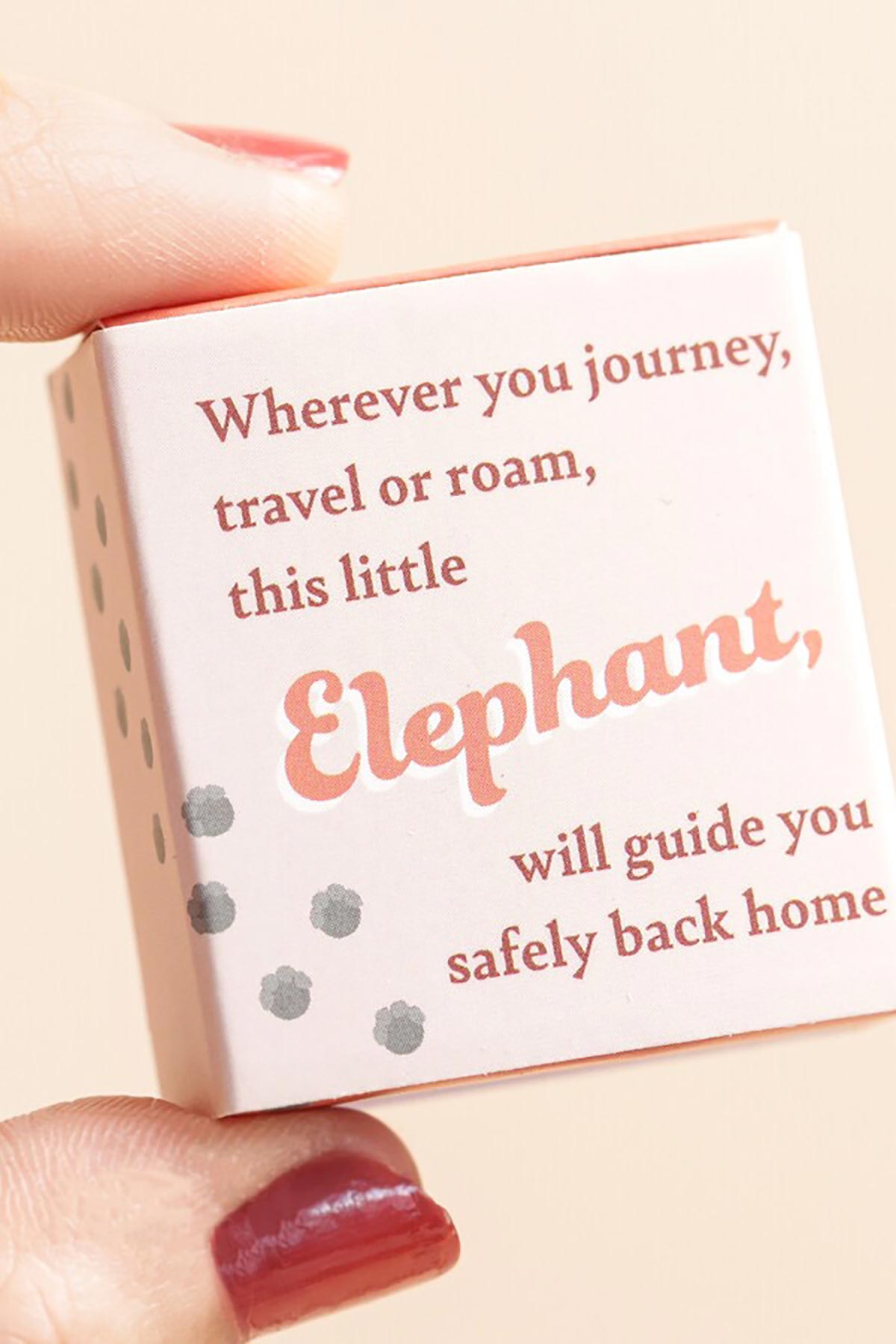 Lisa Angel Tiny Matchbox Ceramic Token Elephant gift box