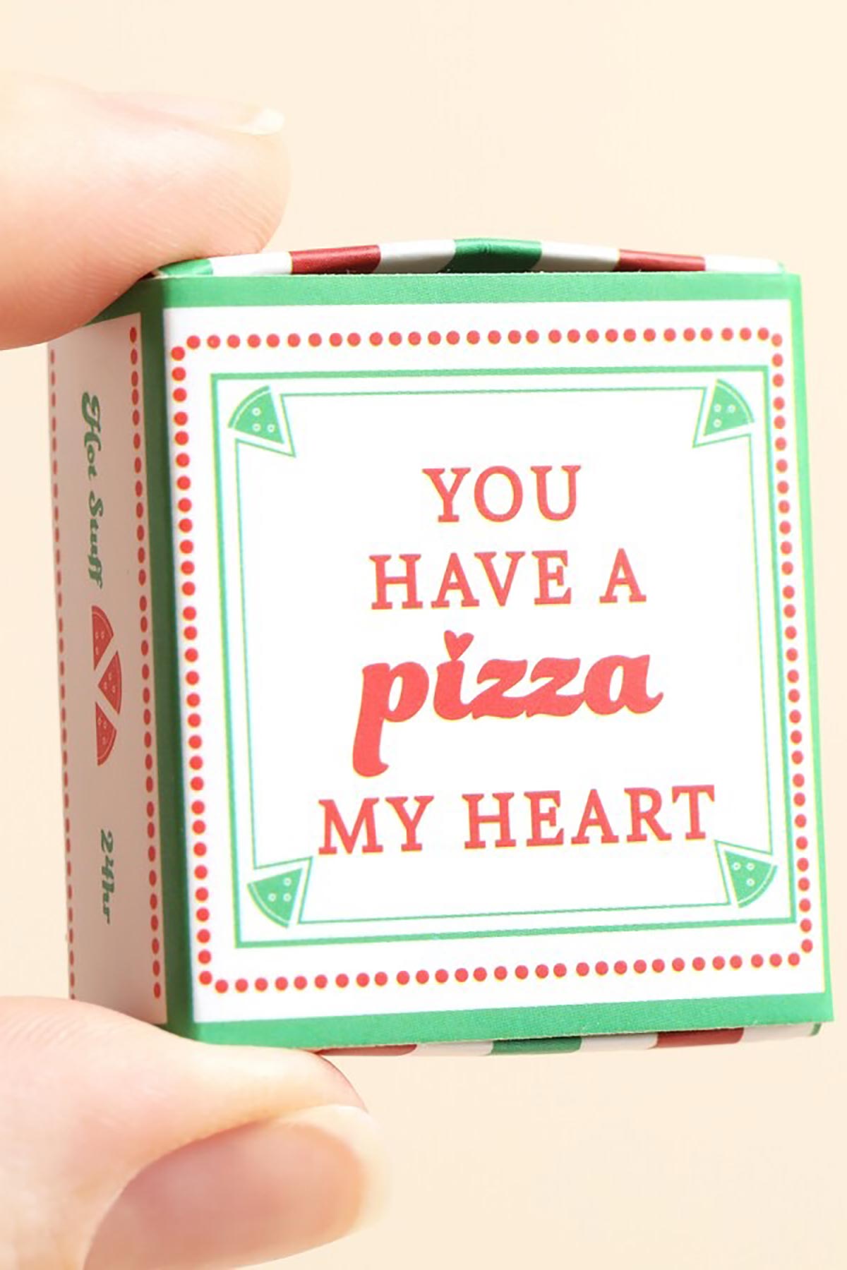 Lisa Angel Tiny Matchbox Ceramic Token Pizza gift box