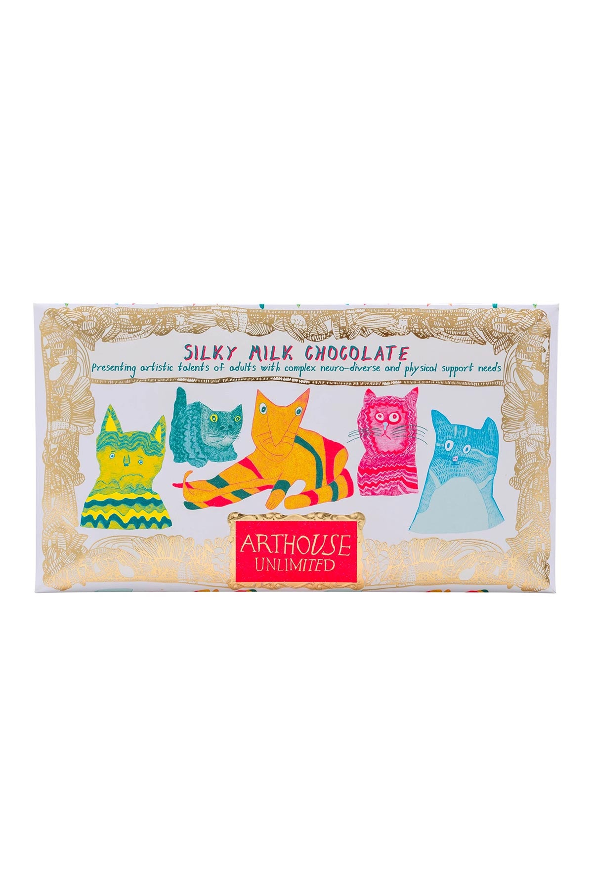 Illustrated cat chocolate bar