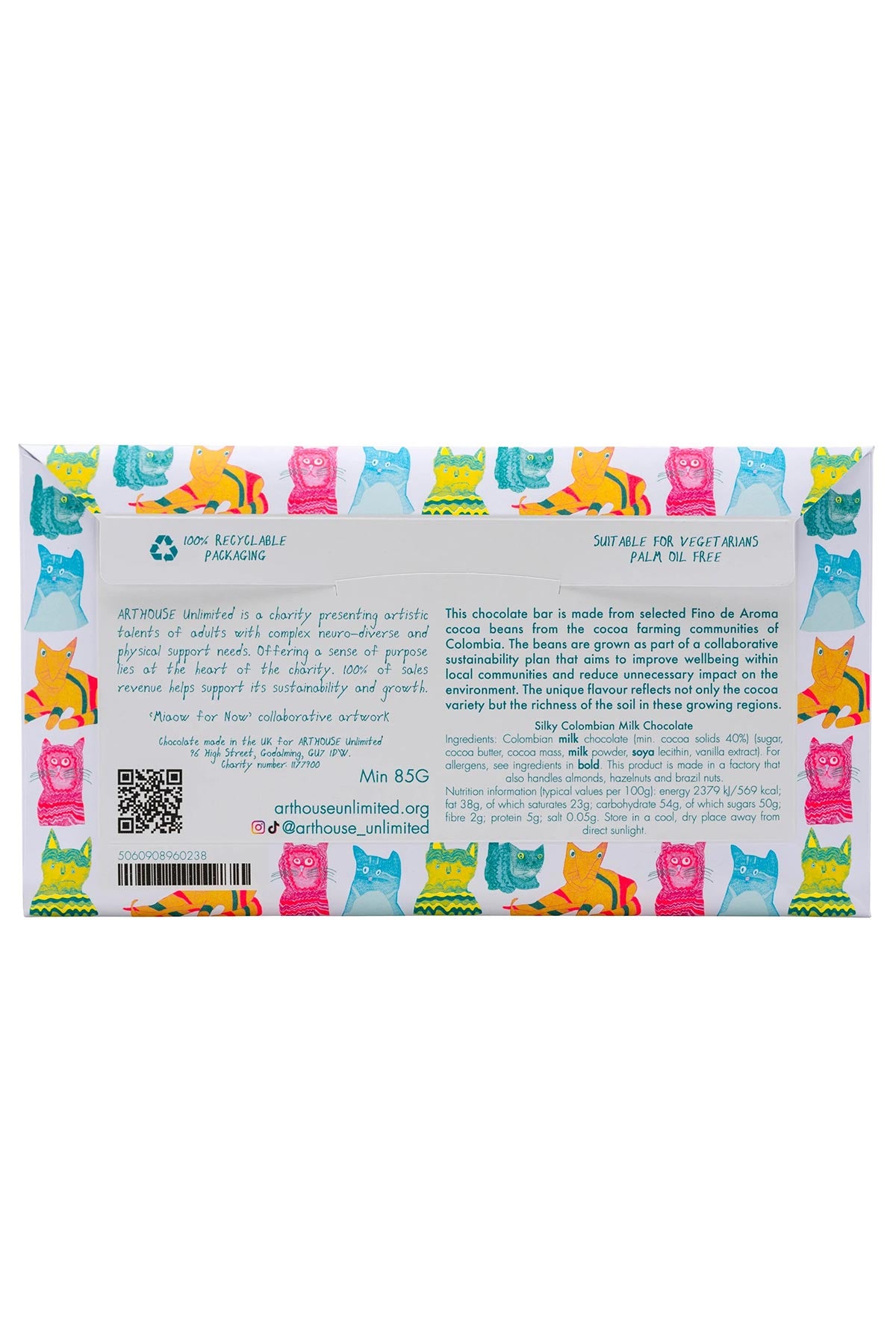 Ethical chocolate gift with playful artwork