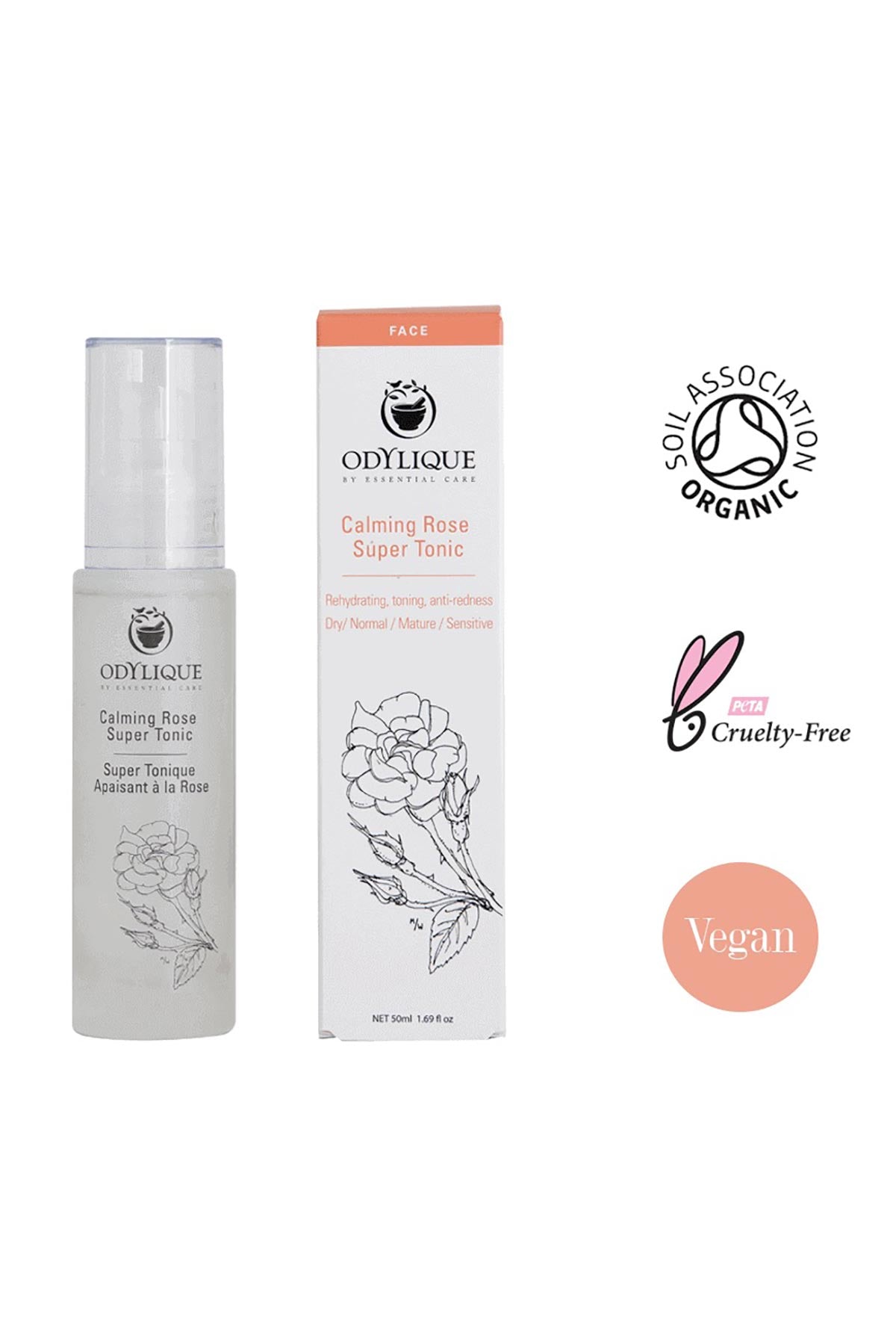 Organic rose face tonic