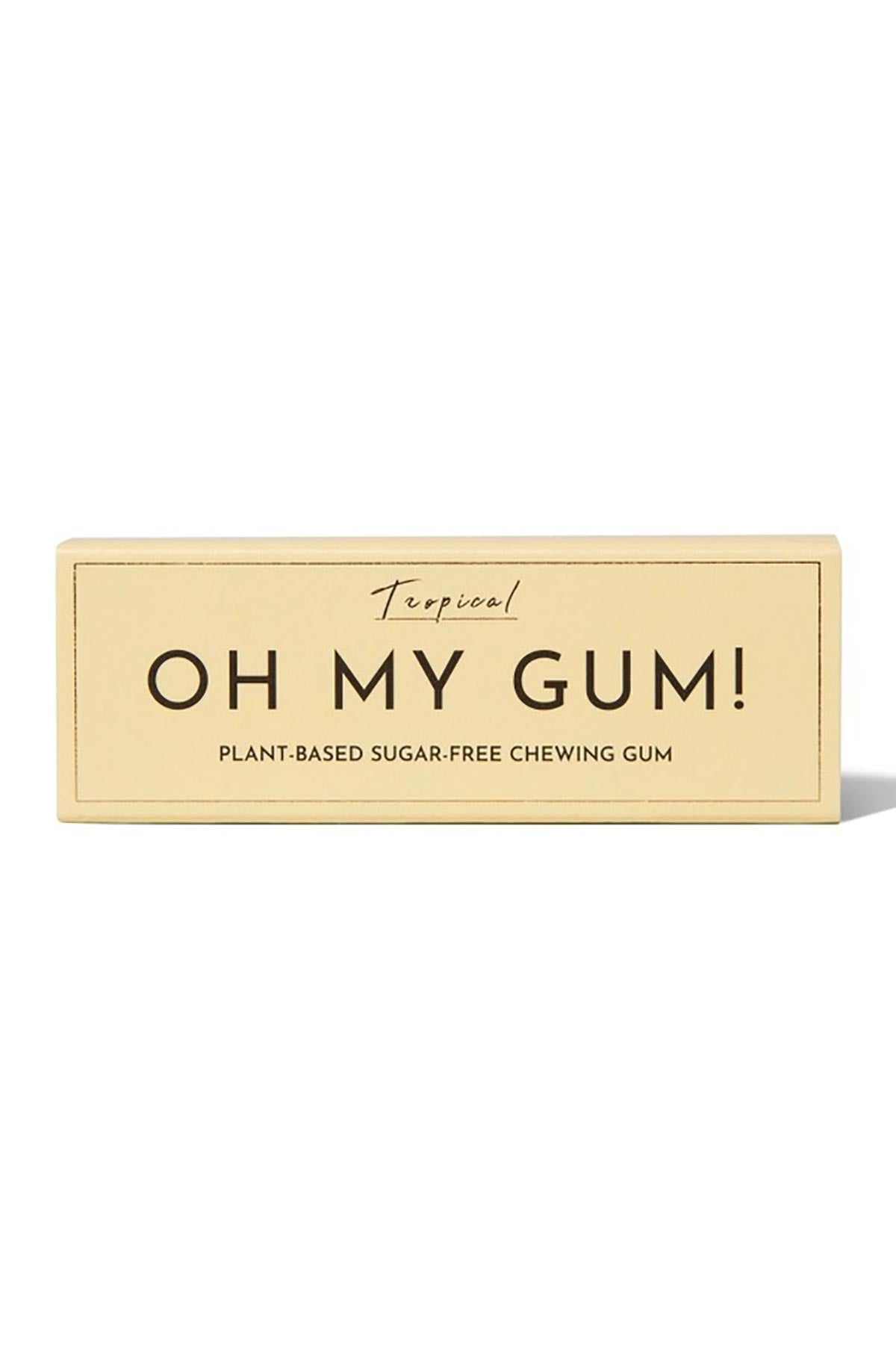 Plastic free tropical flavoured chewing gum