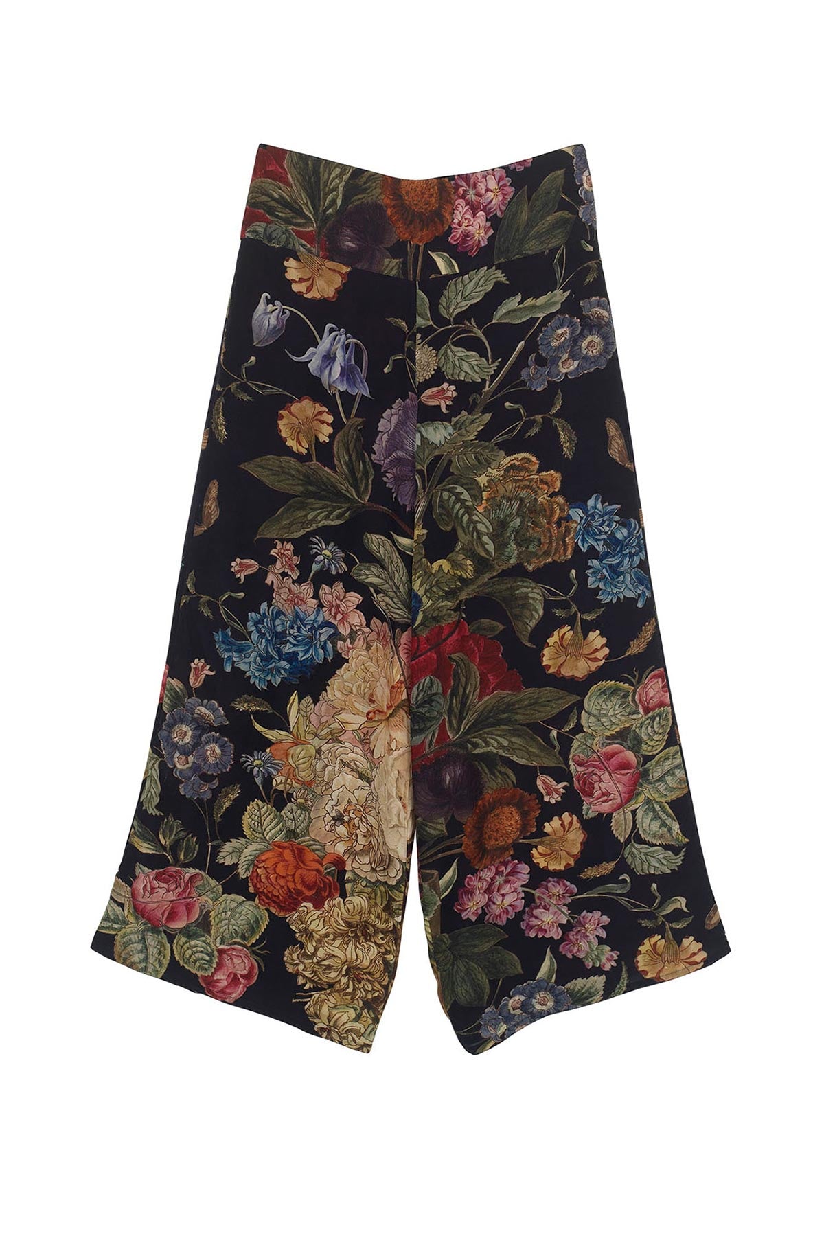 Close-up signature print on Primula Black Palazzo Pants