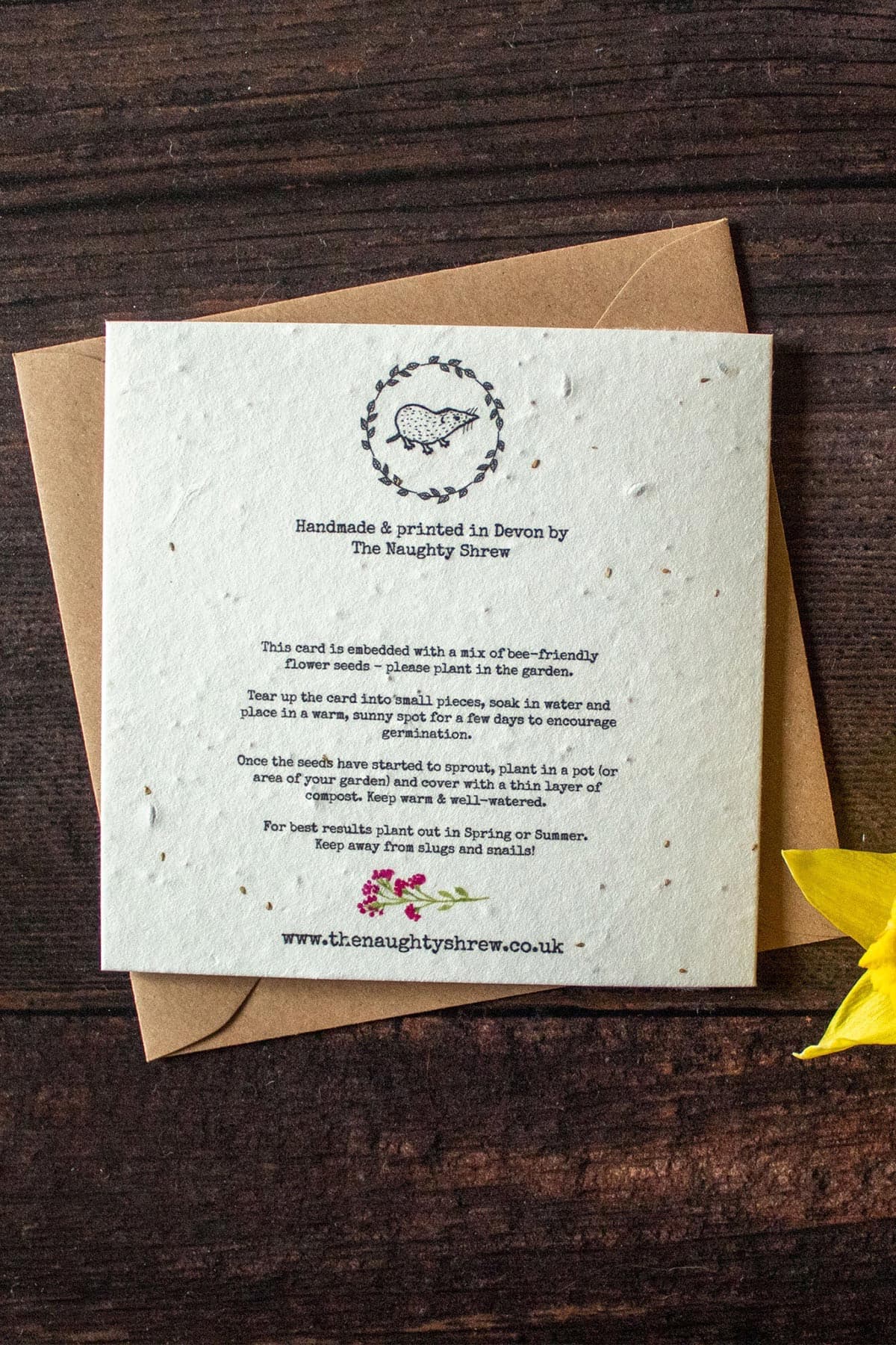 Eco friendly floral Mother’s Day greeting card