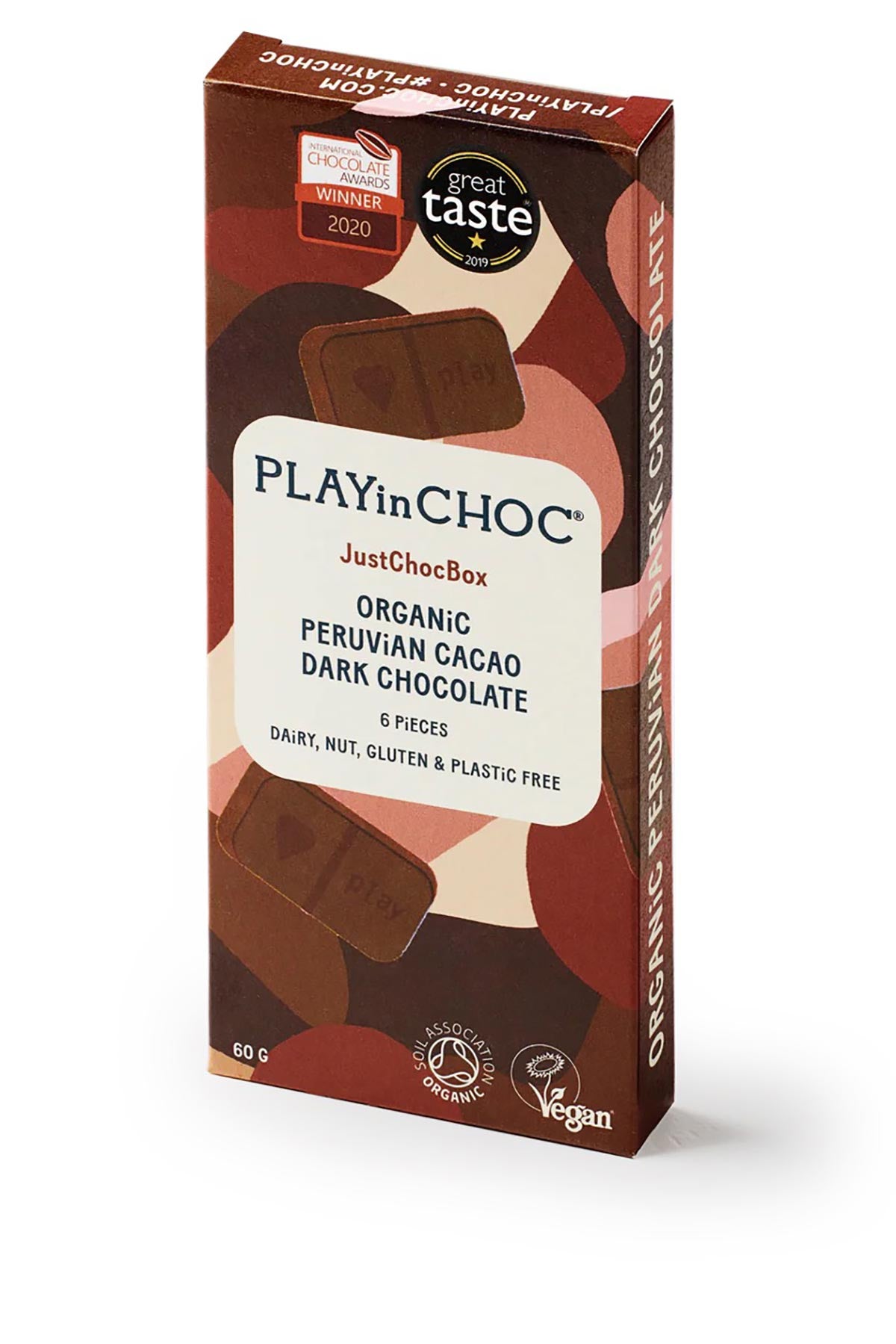 Nut-free and gluten-free organic dark chocolates