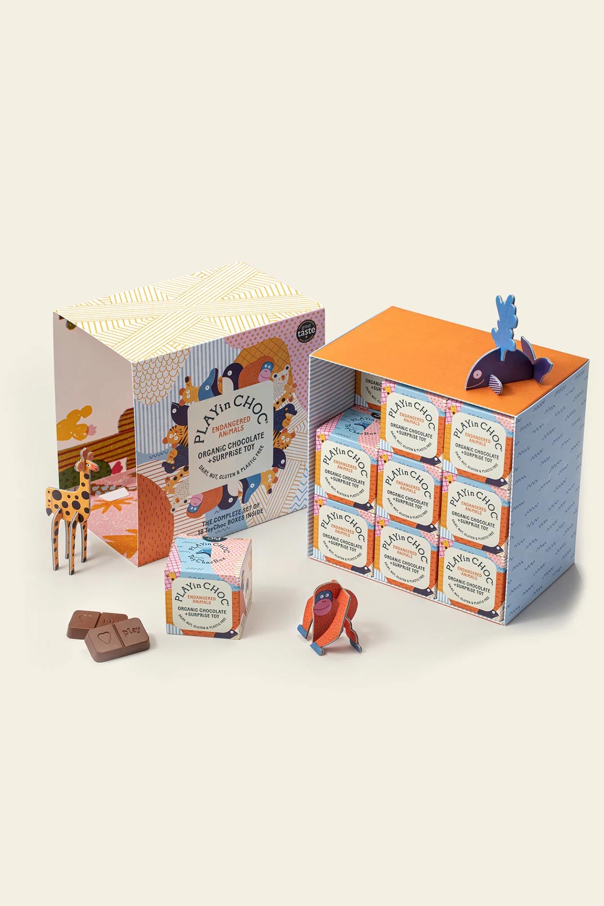 Organic ToyChoc box Endangered Animals by PLAYin CHOC