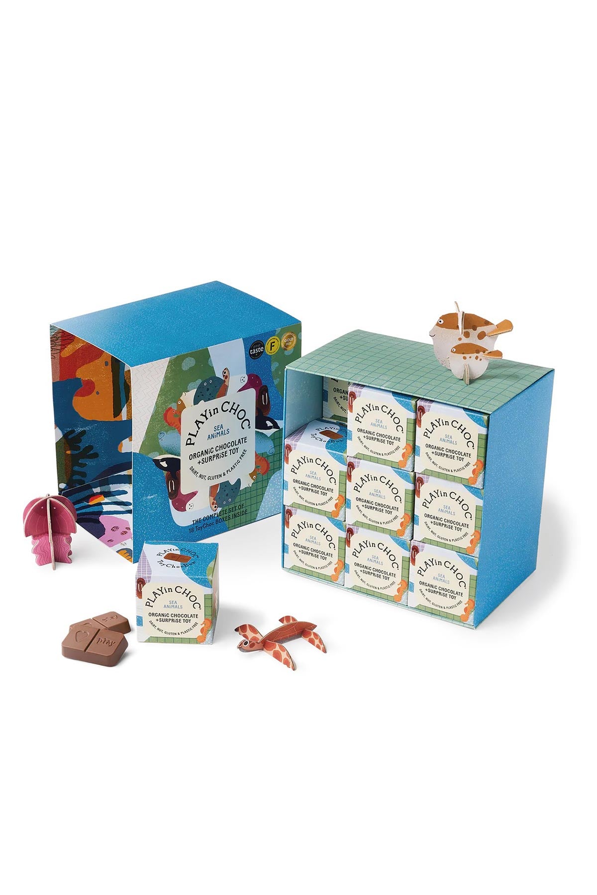 Organic ToyChoc box Sea Animals by PLAYin CHOC