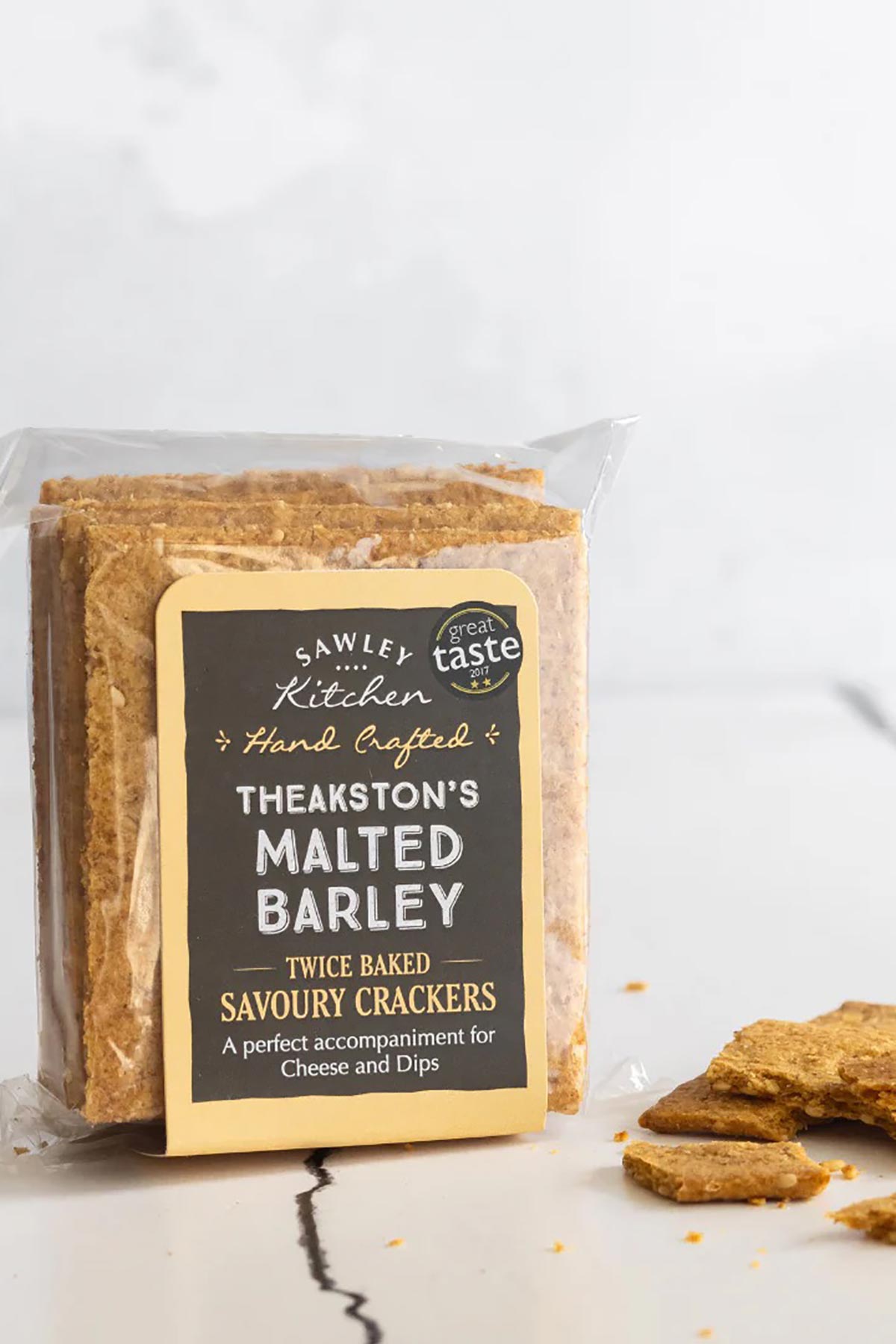 Packaging of Theakston’s Savoury Crackers