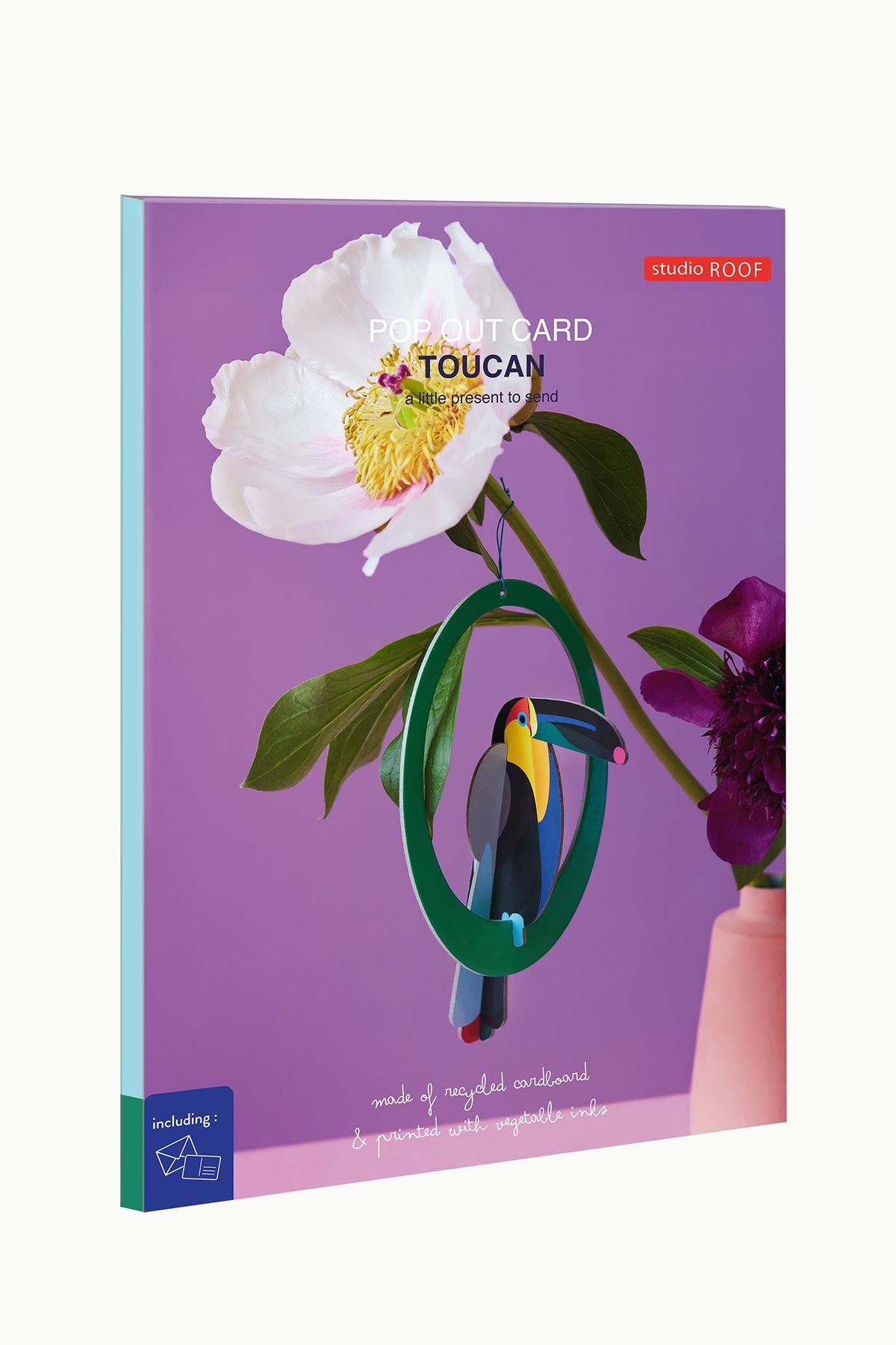 Toucan pop-out card packed