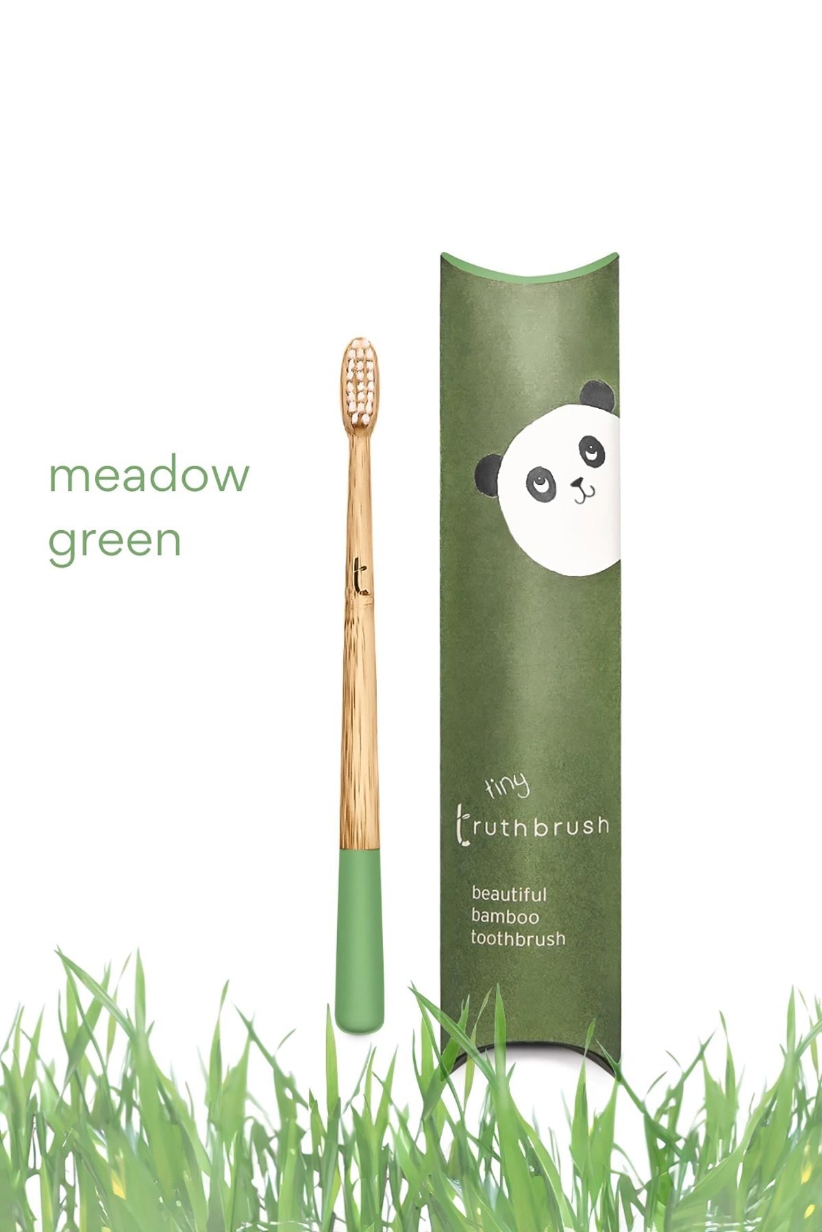 Green children’s bamboo toothbrush by Truthbrush