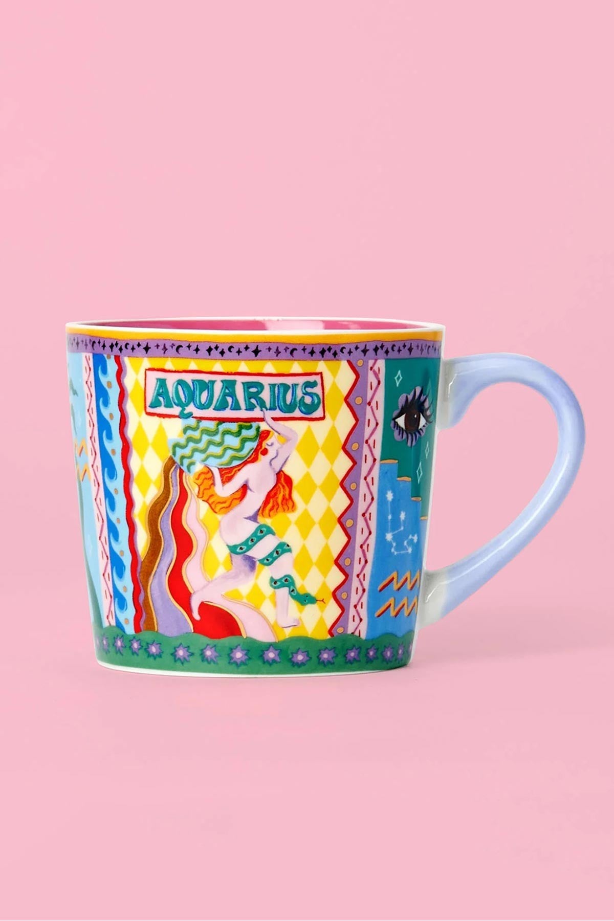Aquarius Zodiac Hand Painted Design Mug — Urban Wild