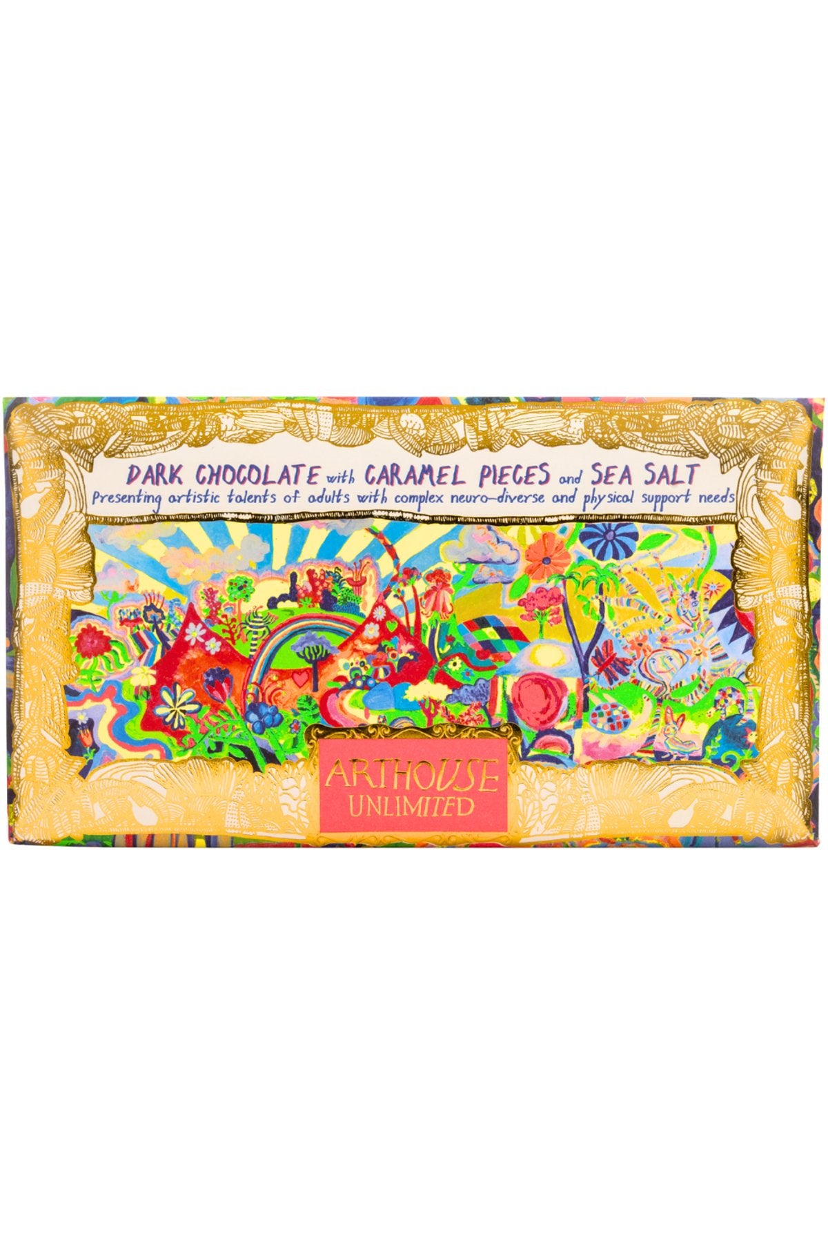 Joy Revolution Dark Chocolate Bar With Caramel And Sea Salt - view 2 | Urban Wild