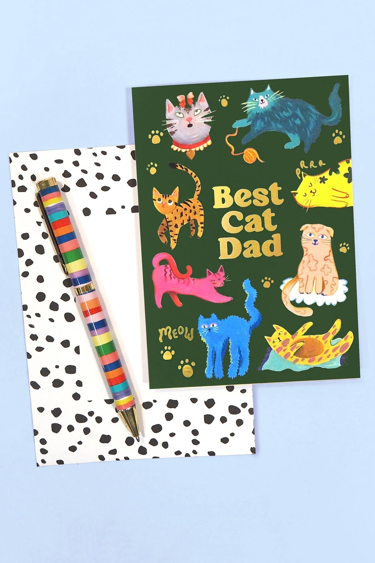 Best Cat Dad Greeting Card with Gold Foil Detail — Urban Wild