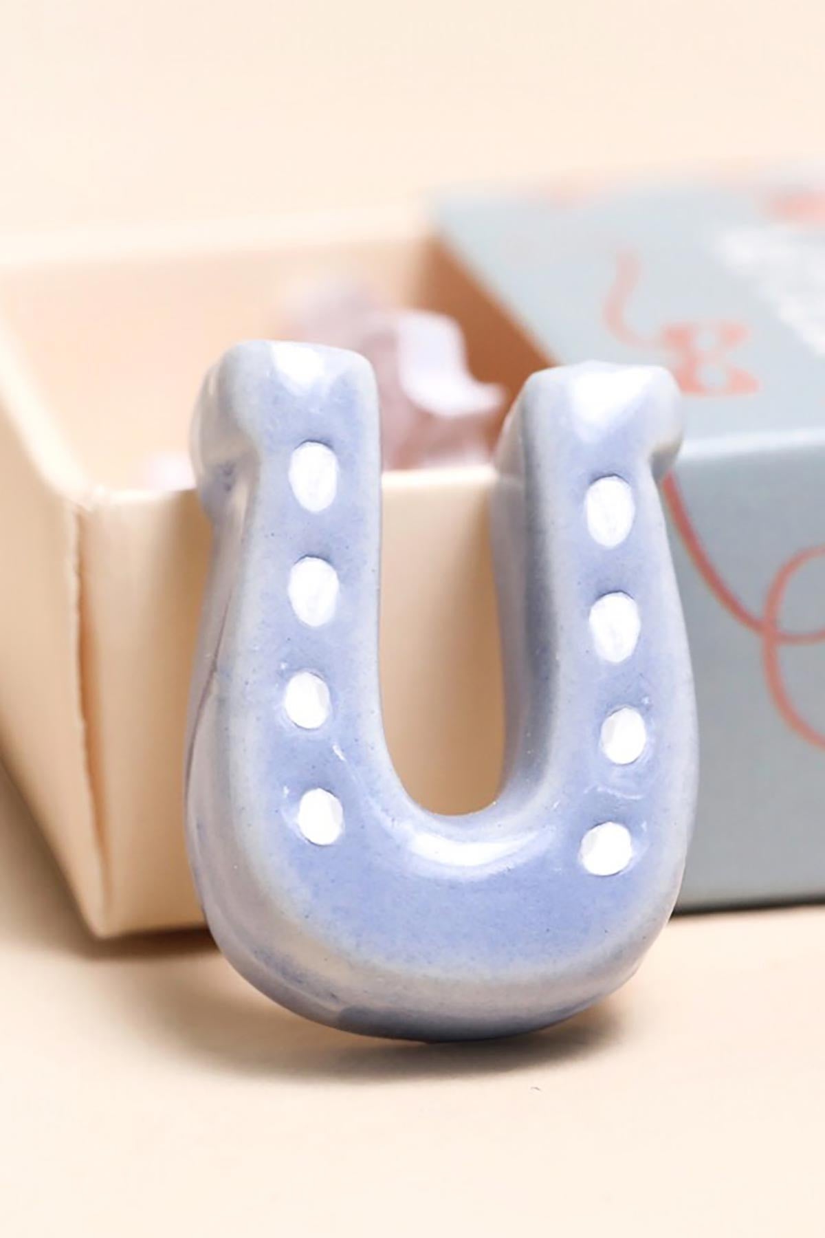 Tiny Matchbox Ceramic Horseshoe Token — Urban Wild