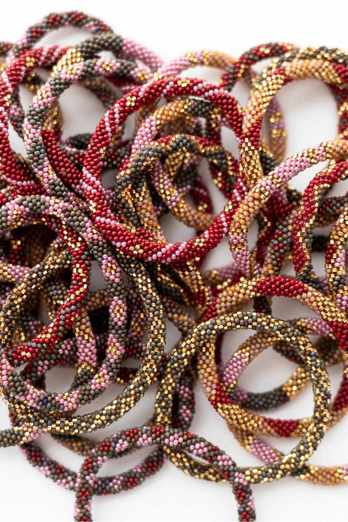 Garnet Roll-On Beaded Bracelet — Urban Wild