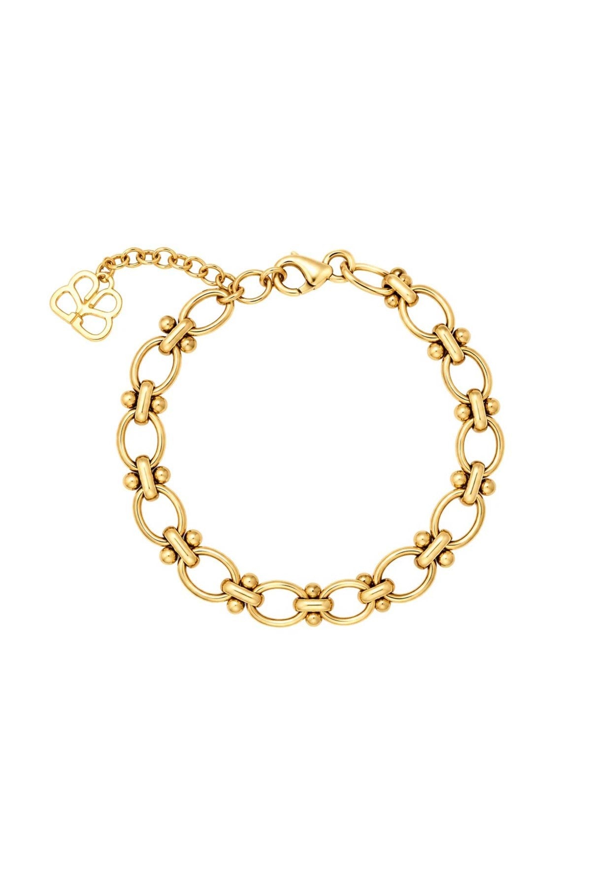 Hisa gold chunky chain bracelet with bold oval links and lobster clasp — Urban Wild