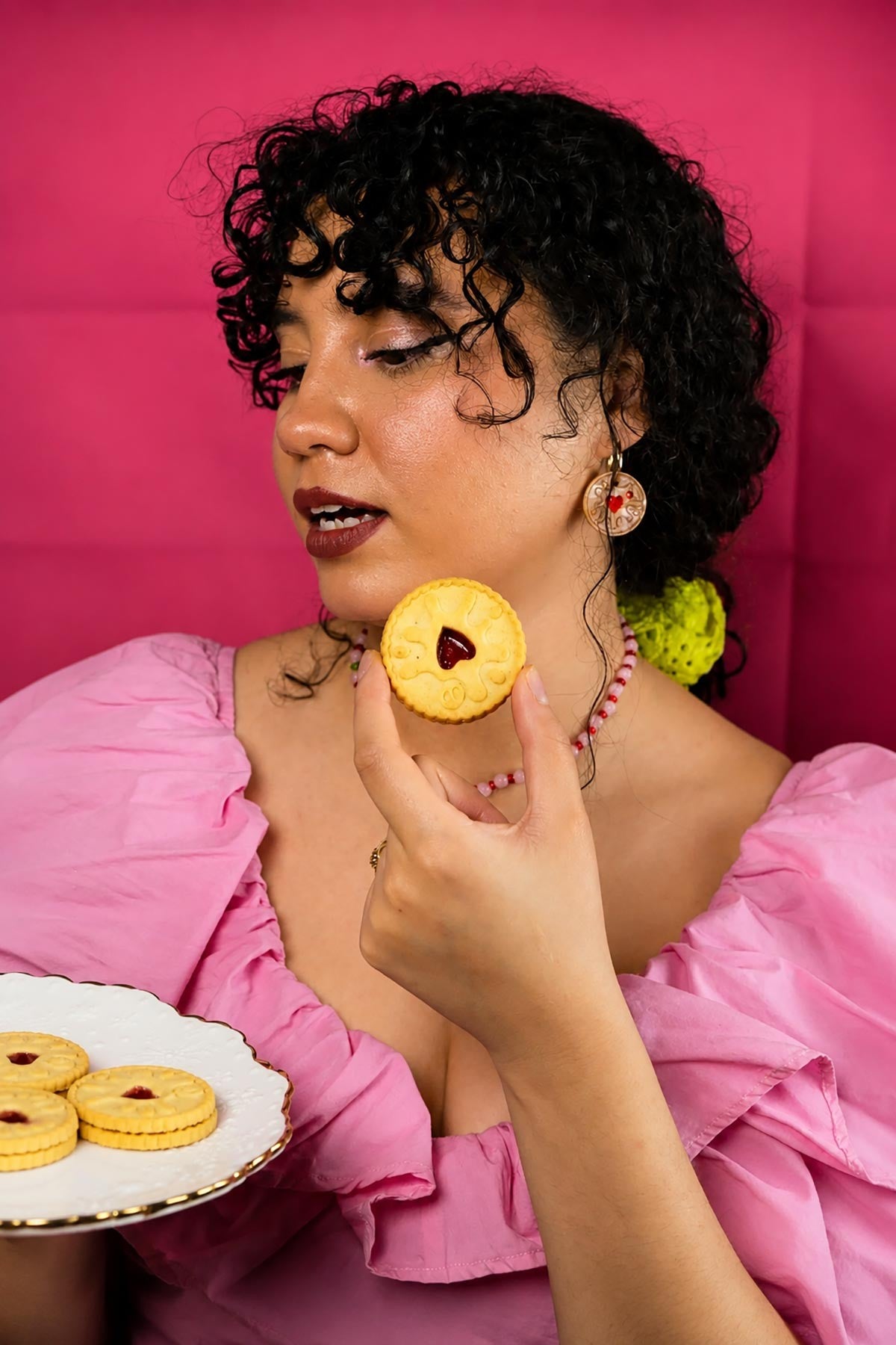 Jam Heart Biscuit Hoop Earrings — Urban Wild