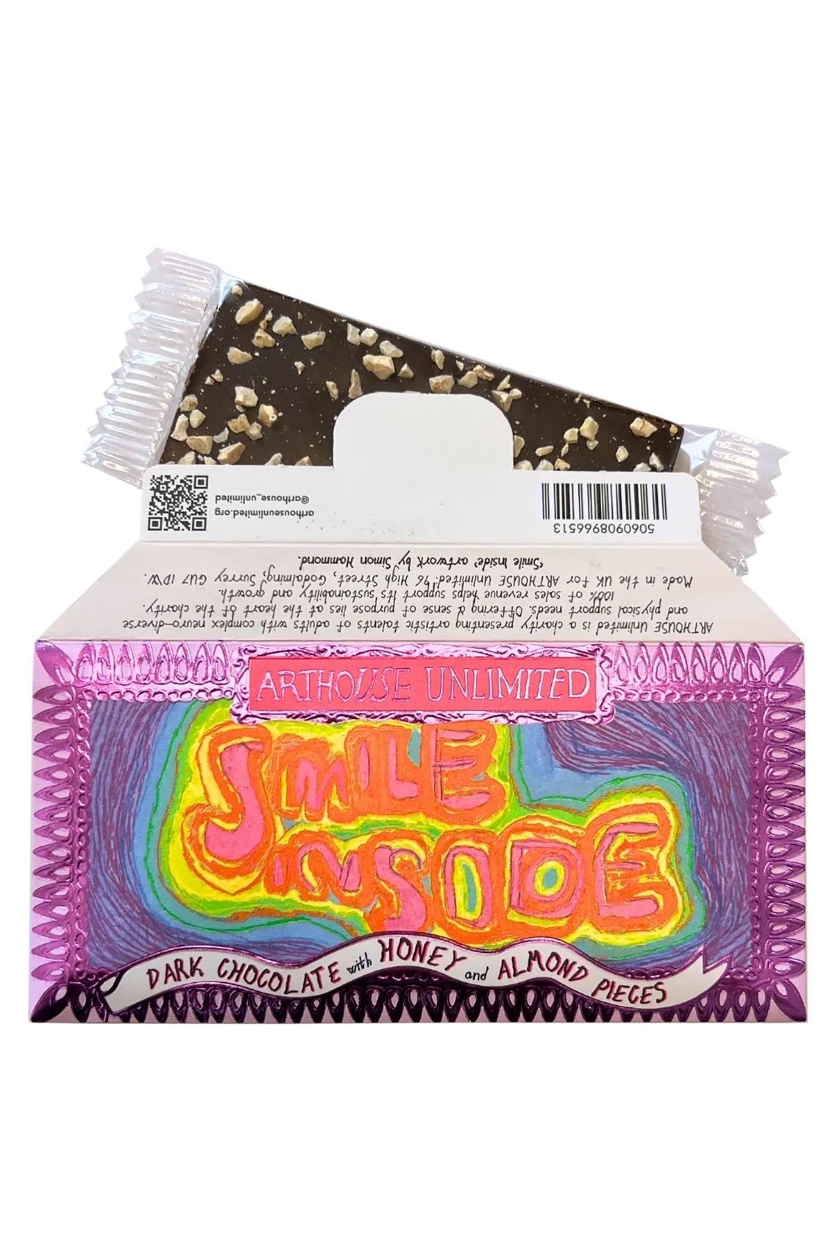 Joy Sized Dark Chocolate Bar with Honey and Almond Pieces — Urban Wild