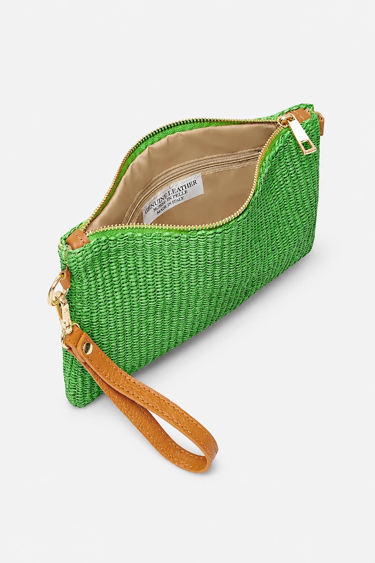 Handmade Italian Raffia and Leather Bag in Lime Green — Urban Wild