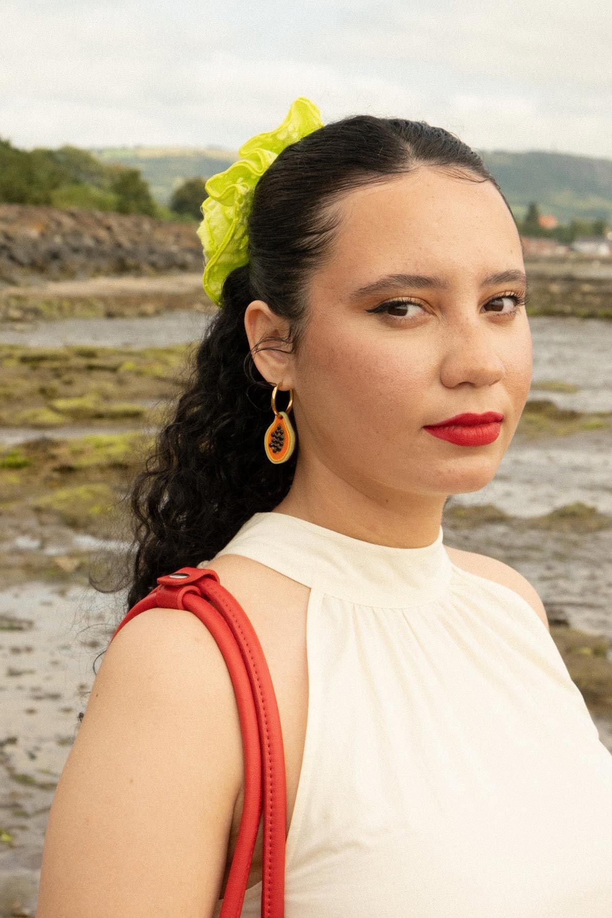 Papaya Fruit Hoop Earrings in 14ct Gold Filled — Urban Wild