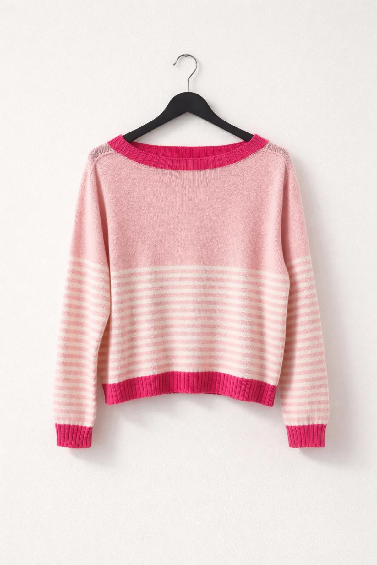 Pink stripe cotton knit jumper by Urban Wild