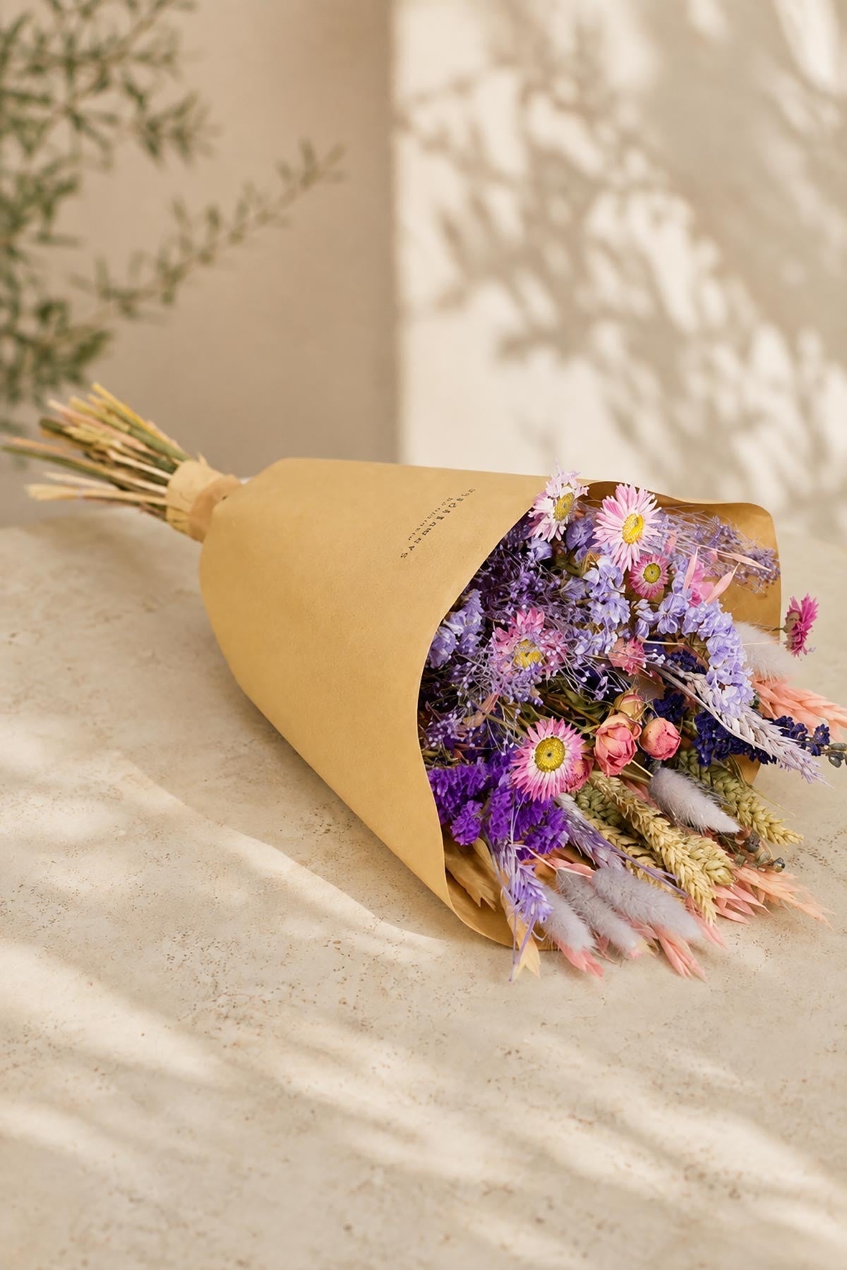 Purple Glow Dried Flower Field Bouquet — Urban Wild