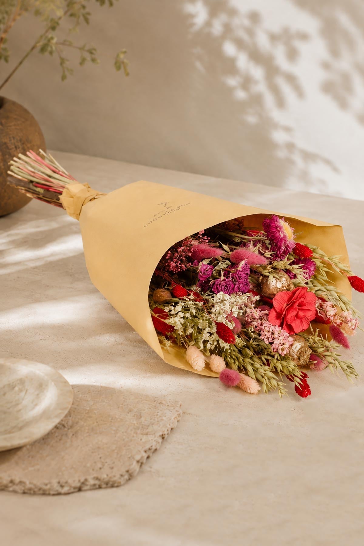 Red Allure Dried Flower Field Bouquet — Urban Wild