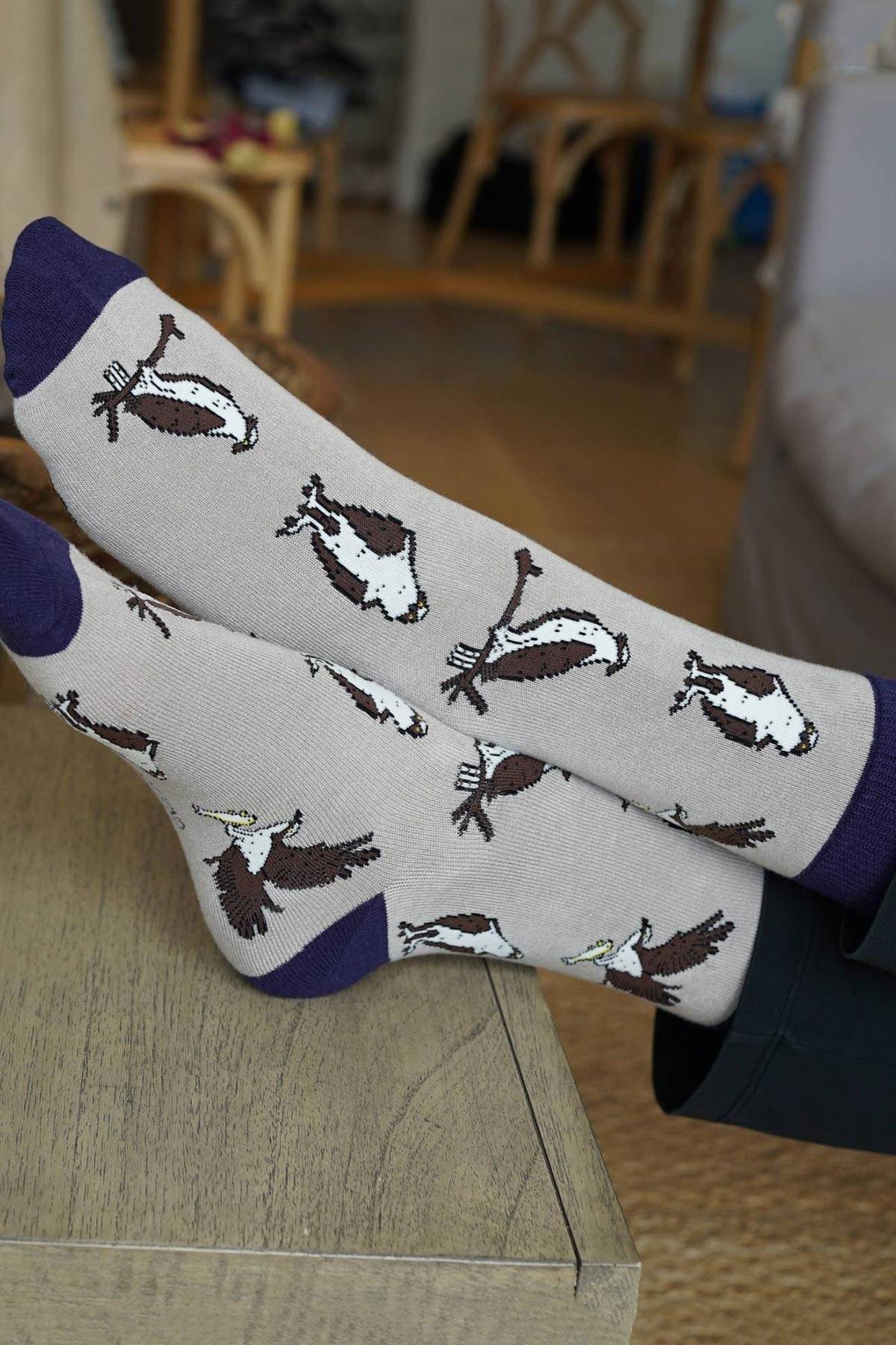 Save the Osprey Grey and Blue Bamboo Crew Socks — Urban Wild