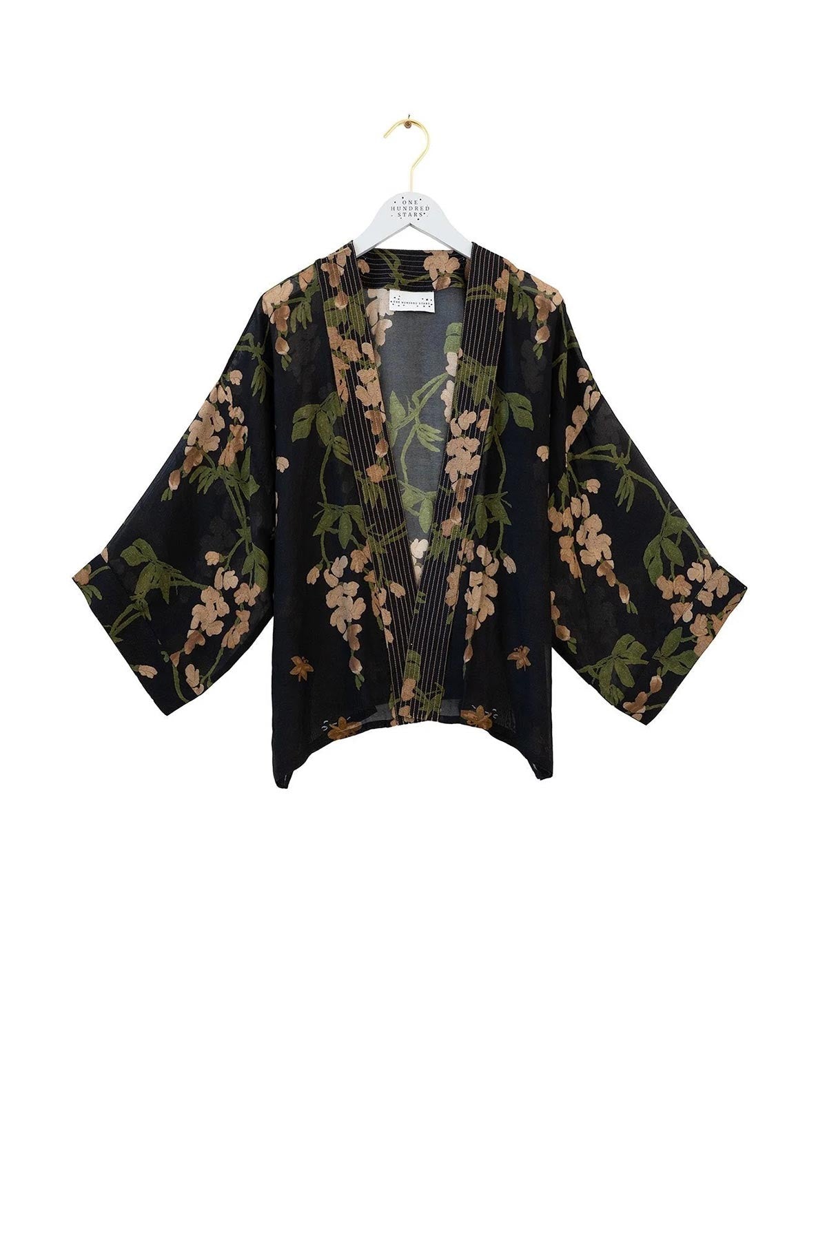 Wisteria Black Kimono — Urban Wild