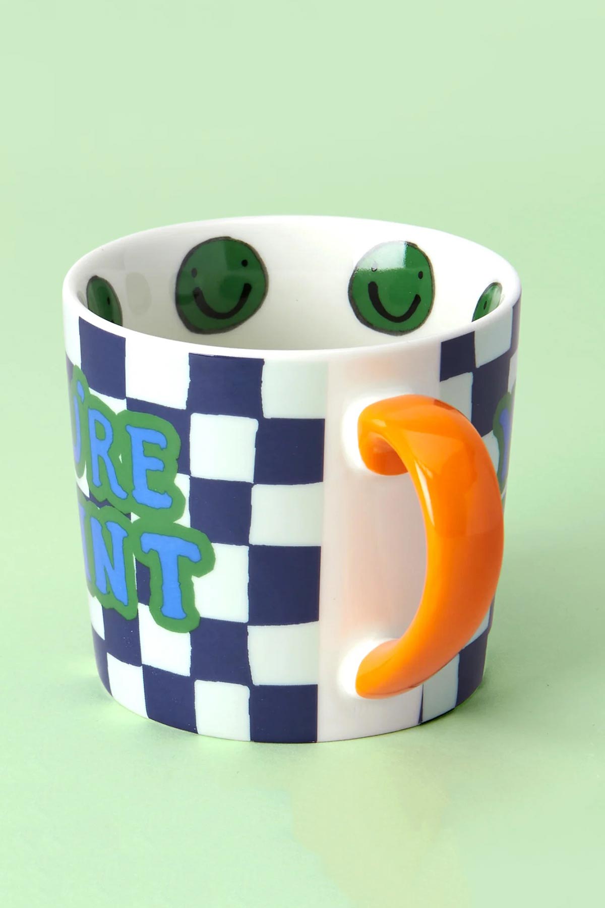 You're Mint Checkerboard Mug by Eleanor Bowmer