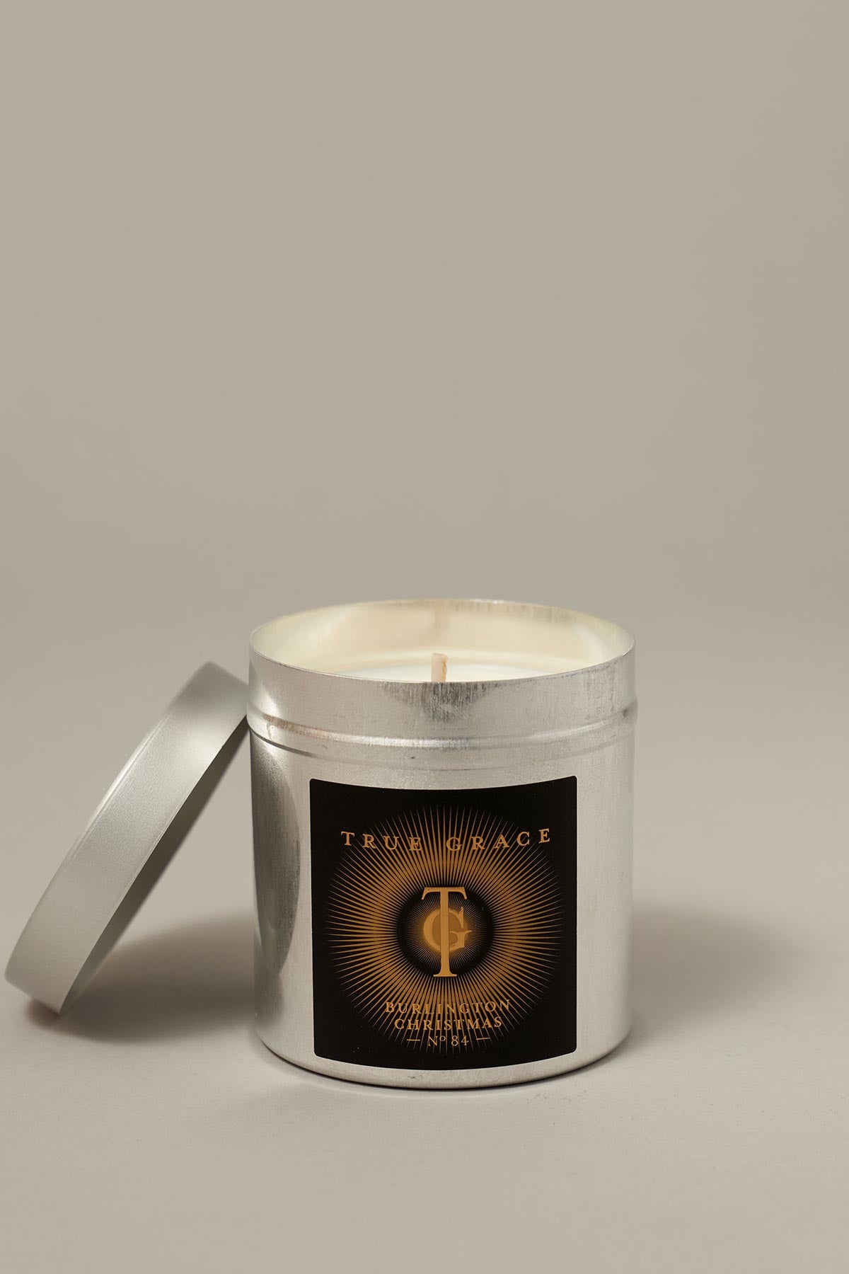 True Grace Burlington Christmas Tin Candle