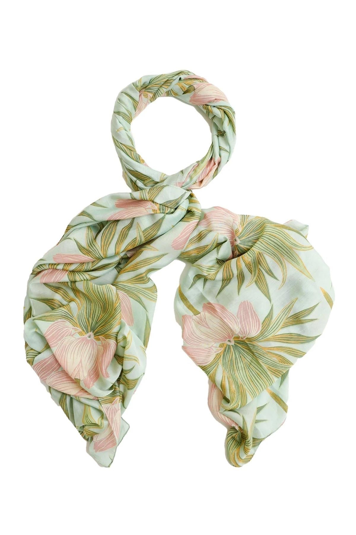 One Hundred Stars Deco Bud Aqua Scarf