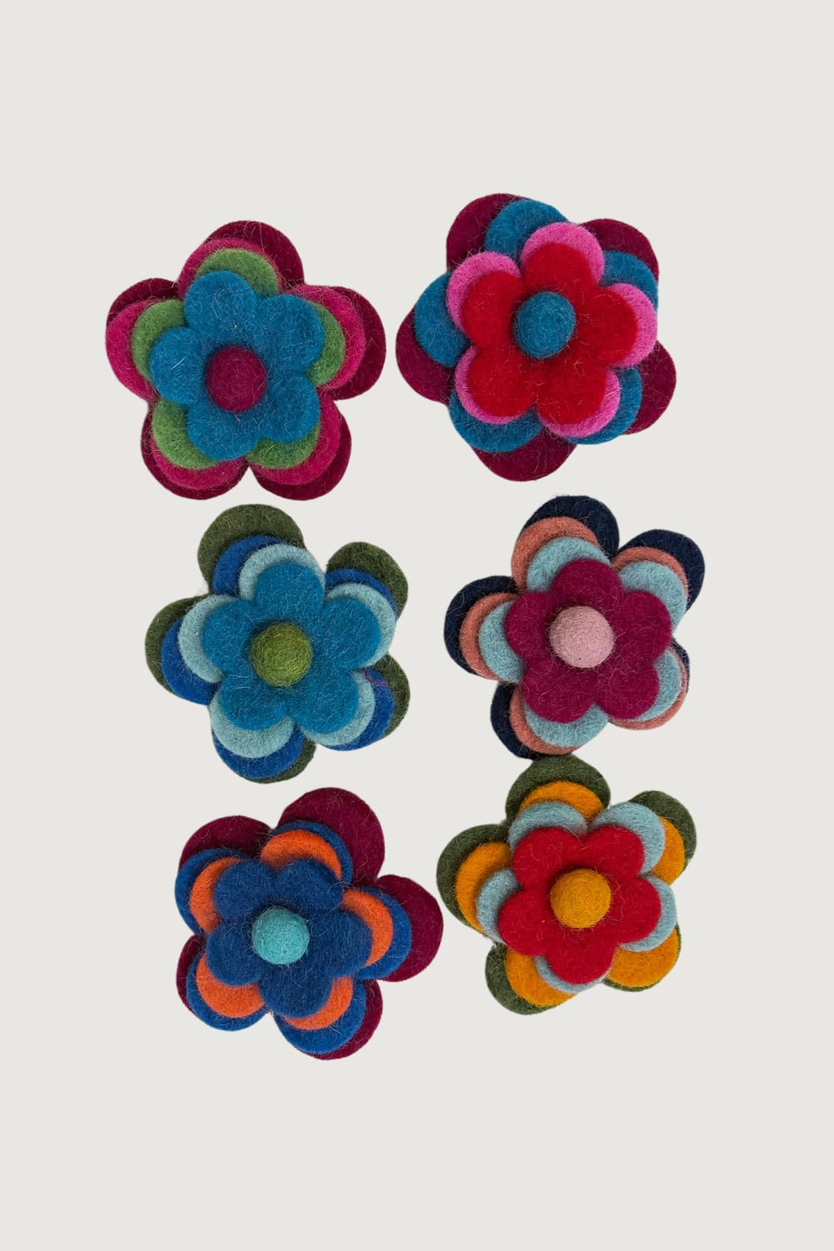 Paper High Felt Flower Brooch