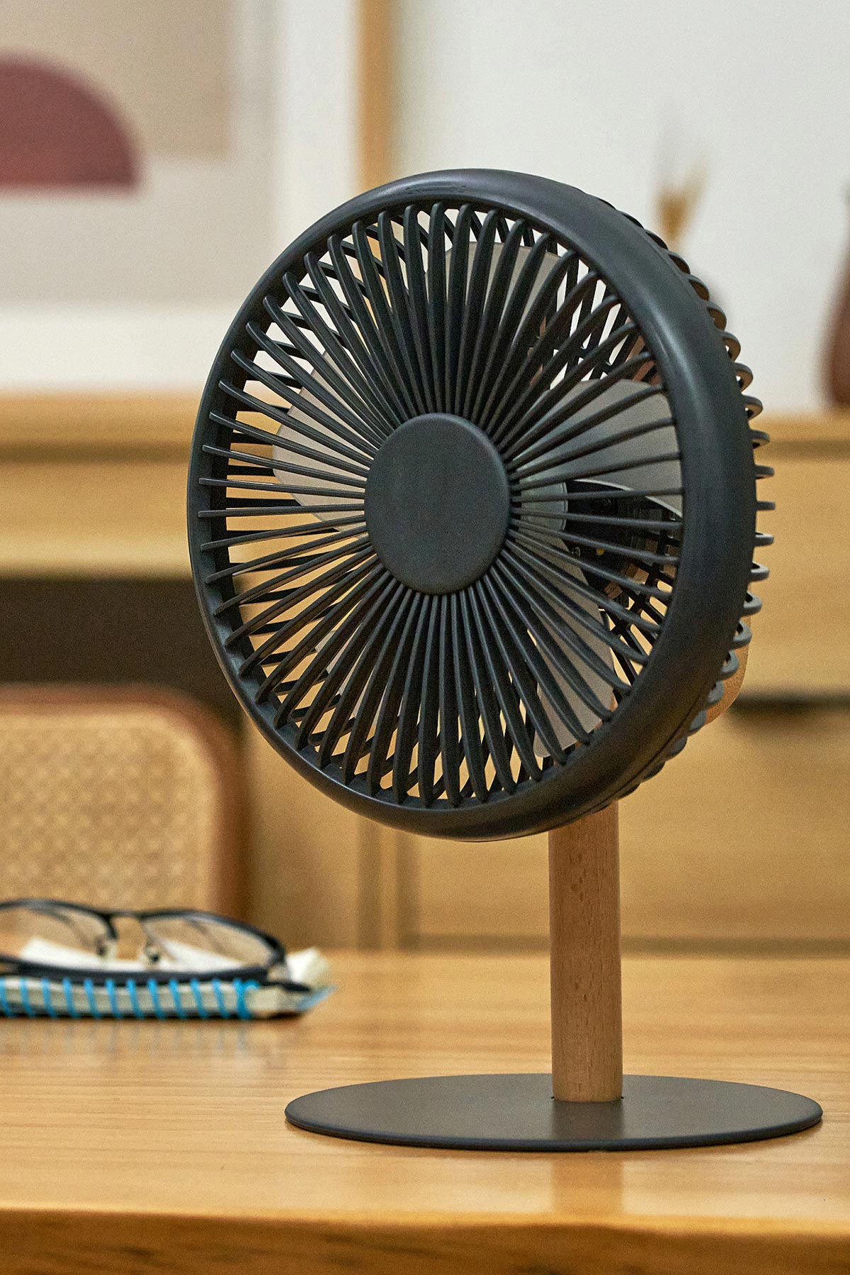Gingko Design Beyond Portable & Detachable Desk Fan + Light In Grey