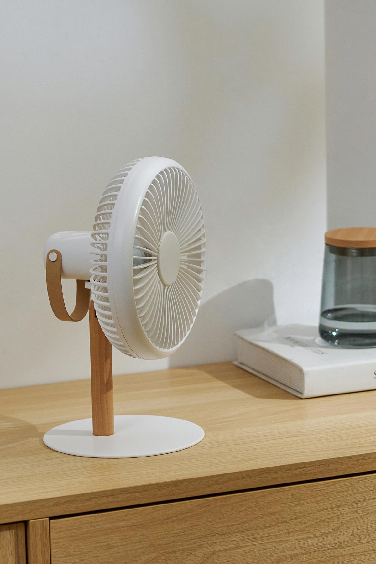 Gingko Design Beyond Portable & Detachable Desk Fan + Light In White