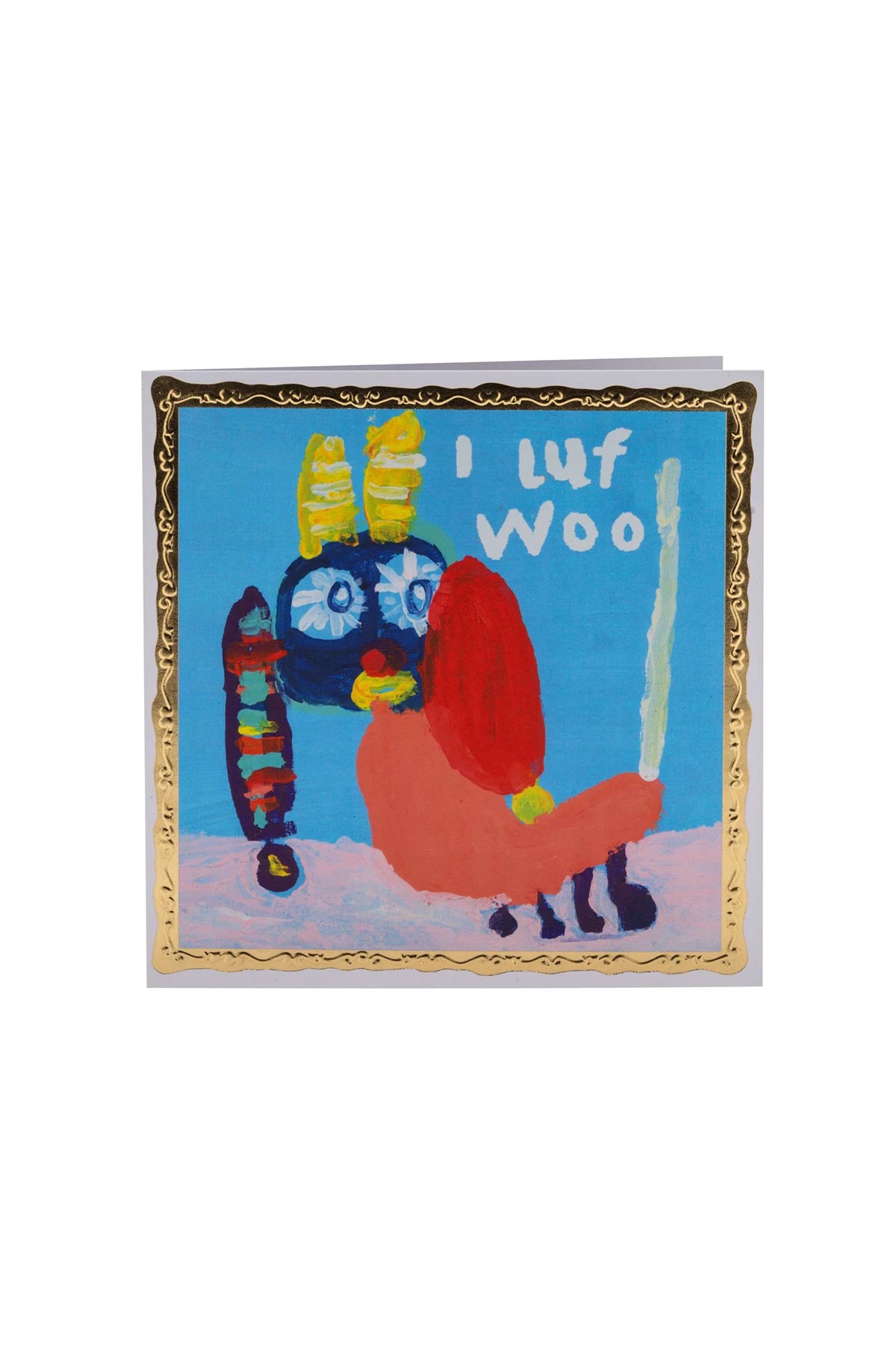 Arthouse Unlimited I Luff Woo Greetings Card