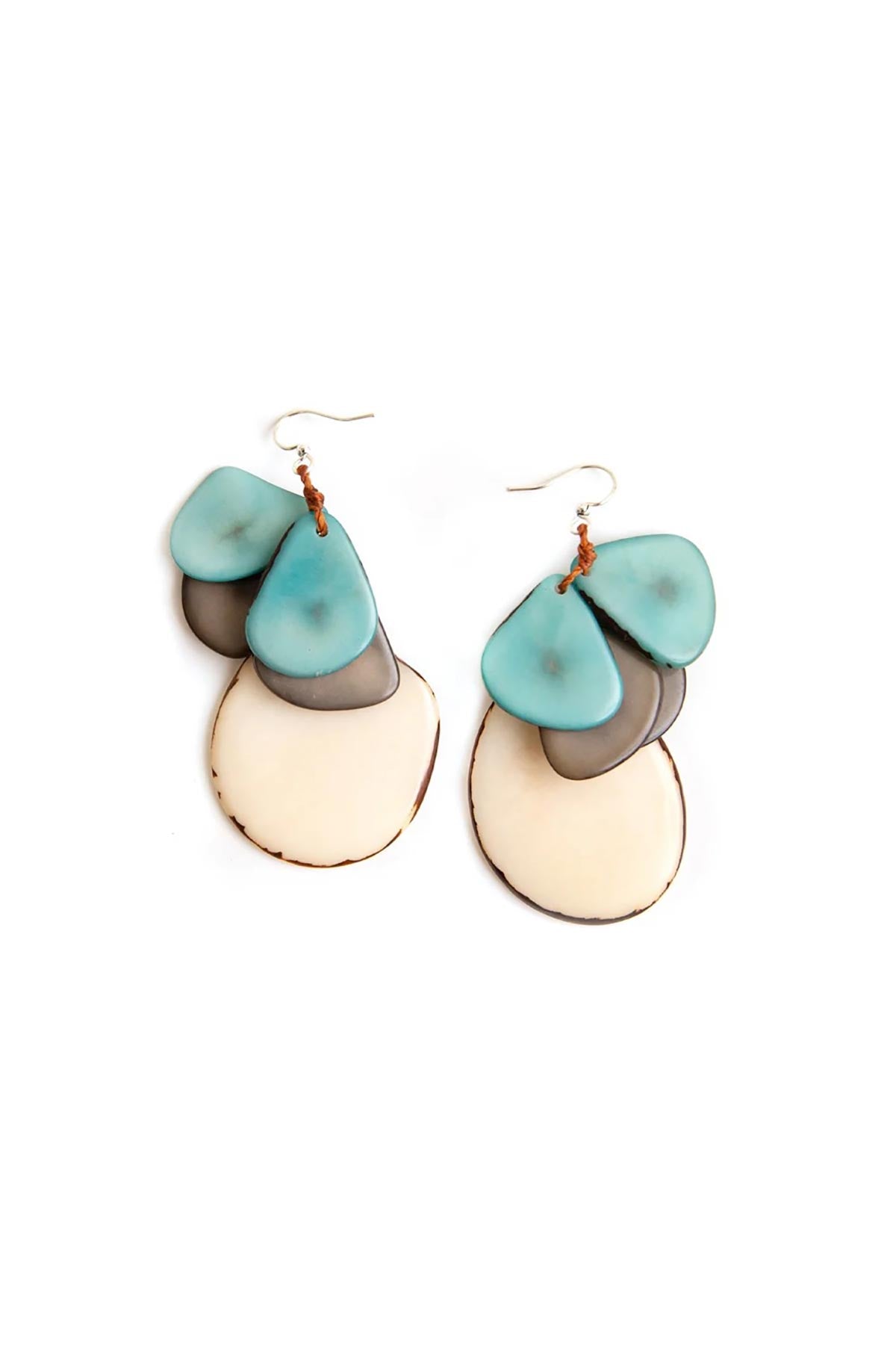 Tagua By Soraya Cedeño Jordin Organic Tagua Earrings In Celeste