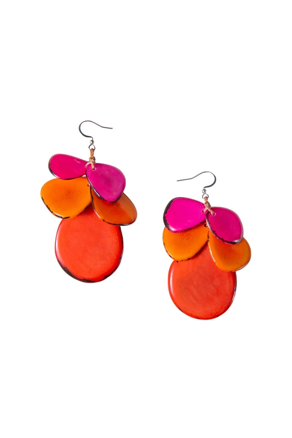 Tagua By Soraya Cedeño Jordin Organic Tagua Earrings In Fuchsia