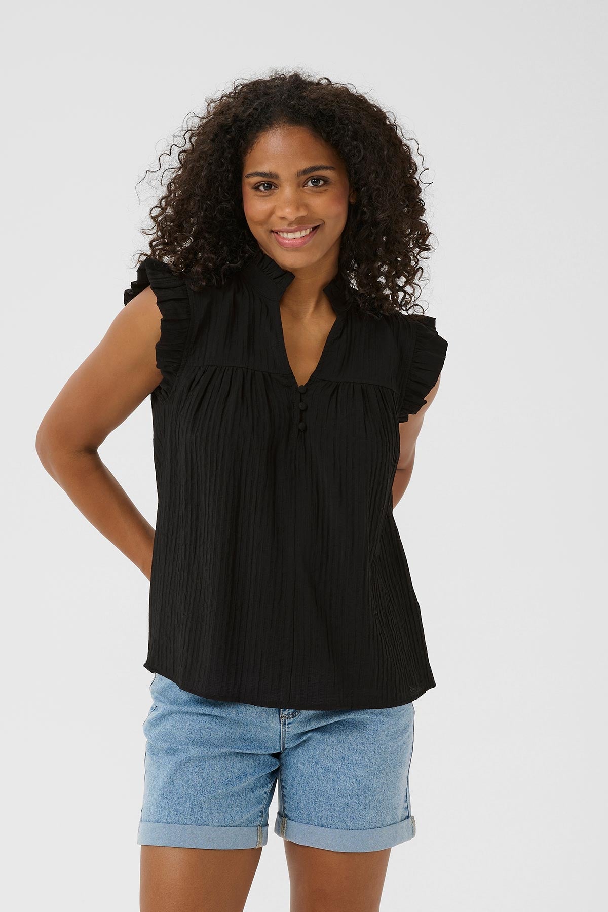Kaffe KAliany Blouse In Black