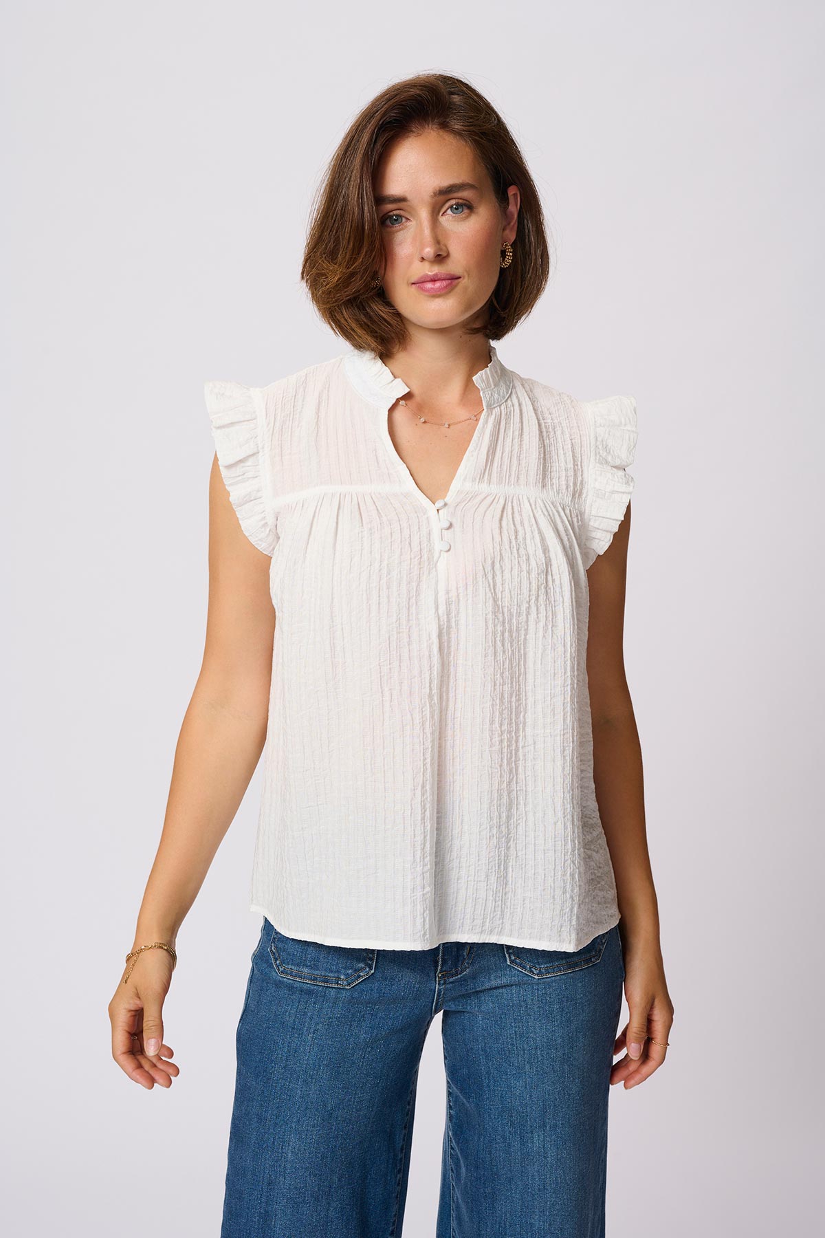 Kaffe KAliany Blouse In Chalk