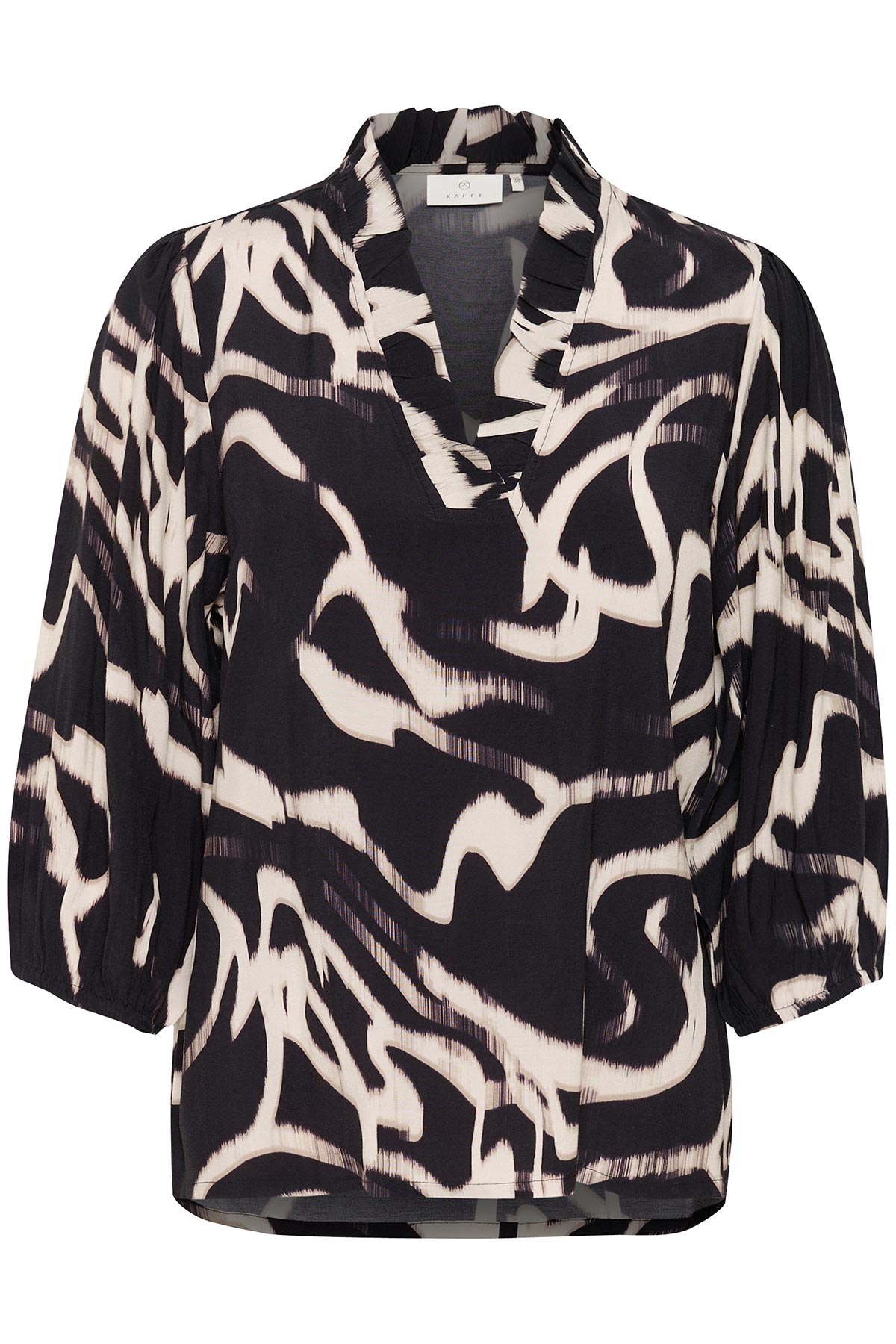 Kaffe KAmartha Frill Blouse In Black