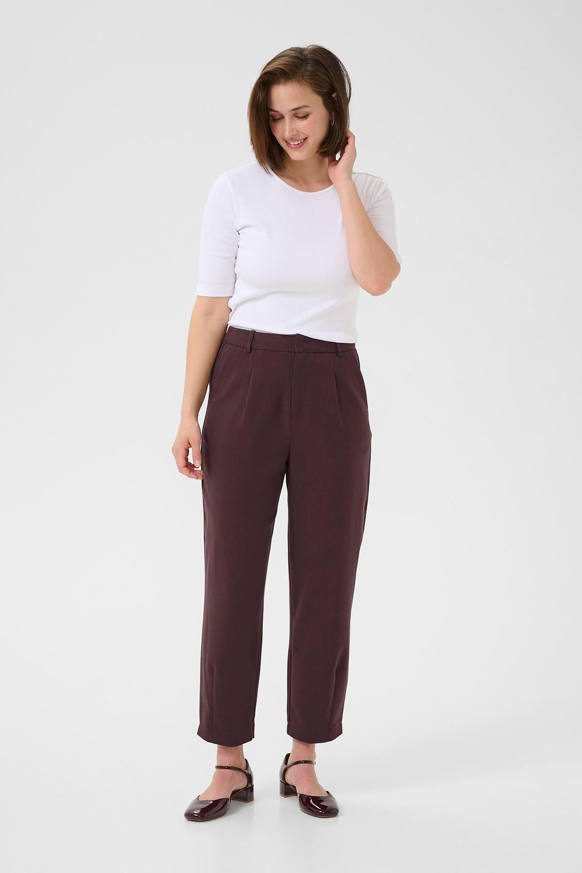 Kaffe KAmerle Trousers In Fudge
