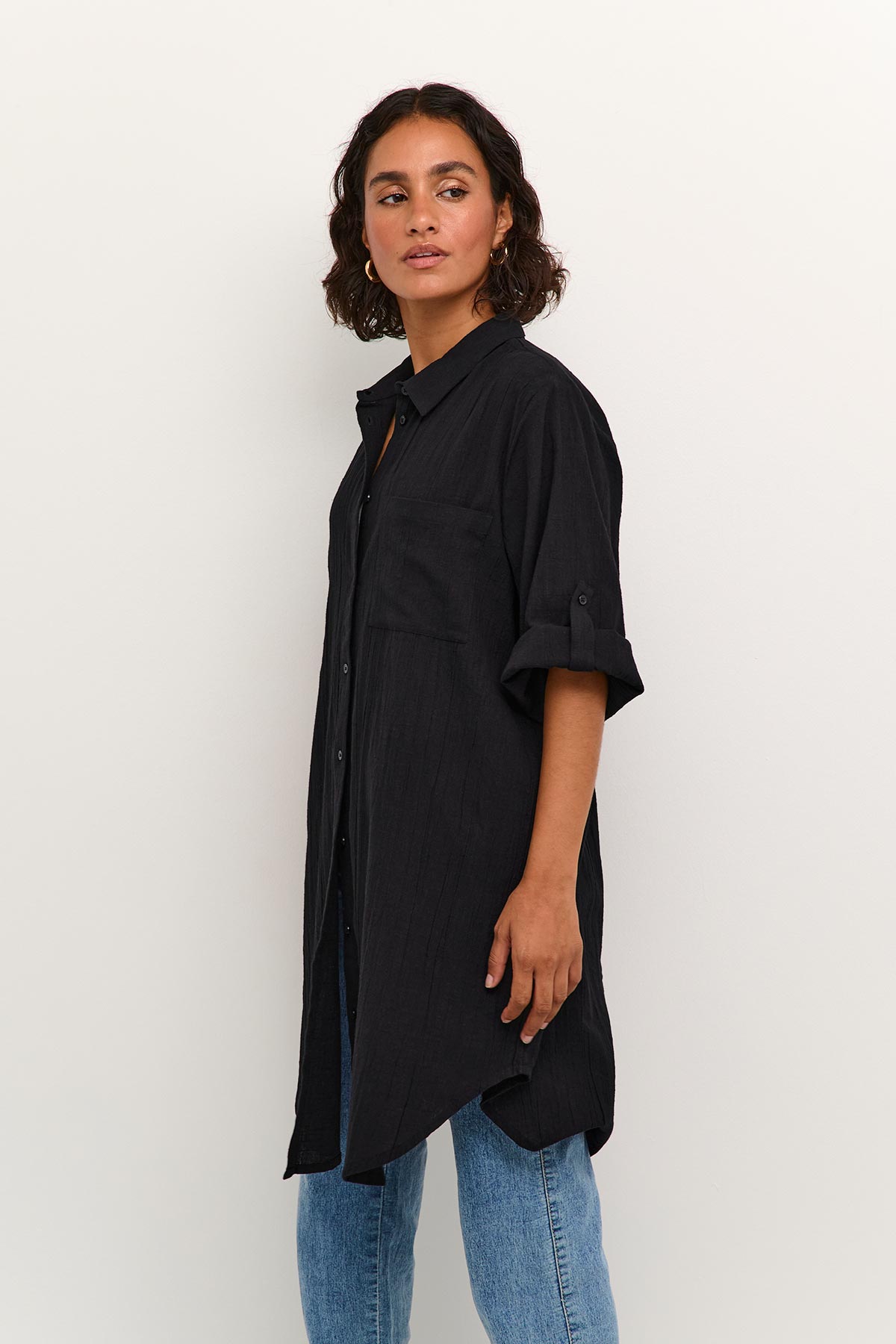 Kaffe KApauline Shirt Dress In Black