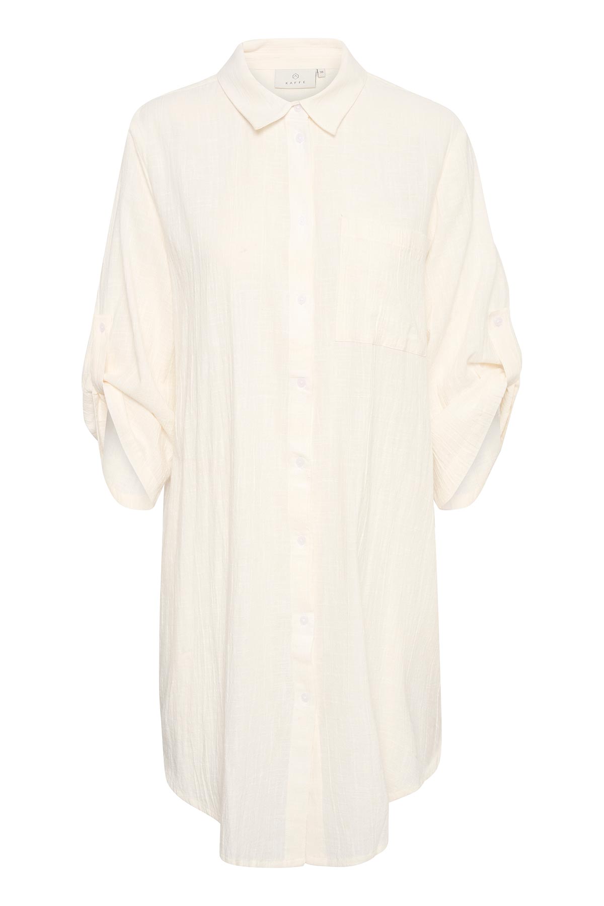Kaffe KApauline Shirt Dress In Chalk