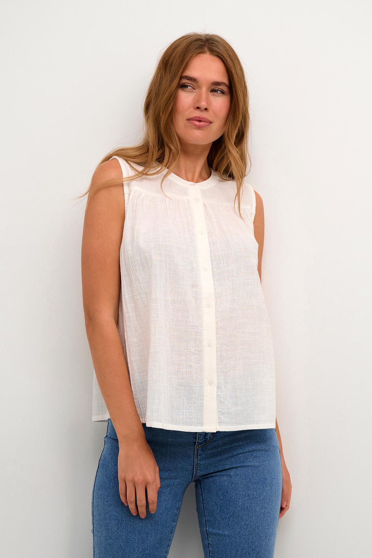 Kaffe KApauline Top In Chalk