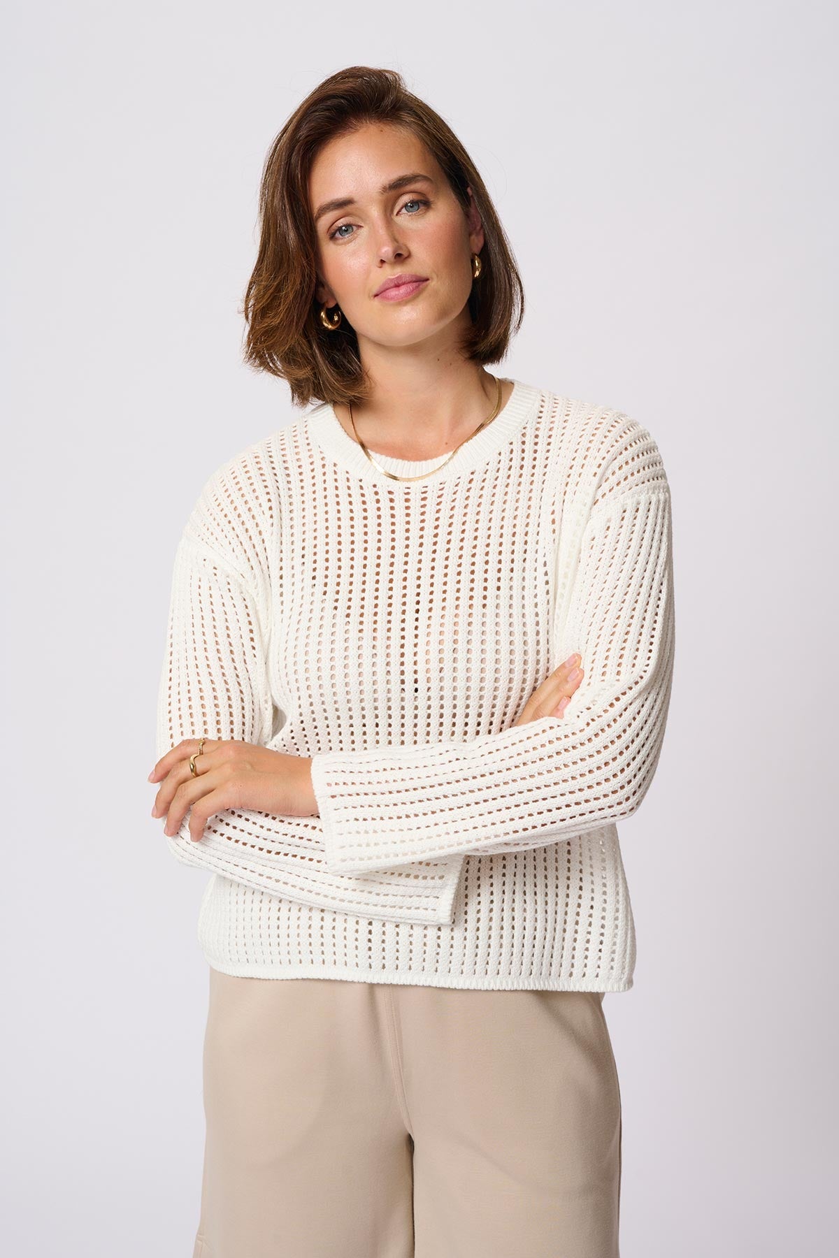 Kaffe KAsolar Pullover In Chalk